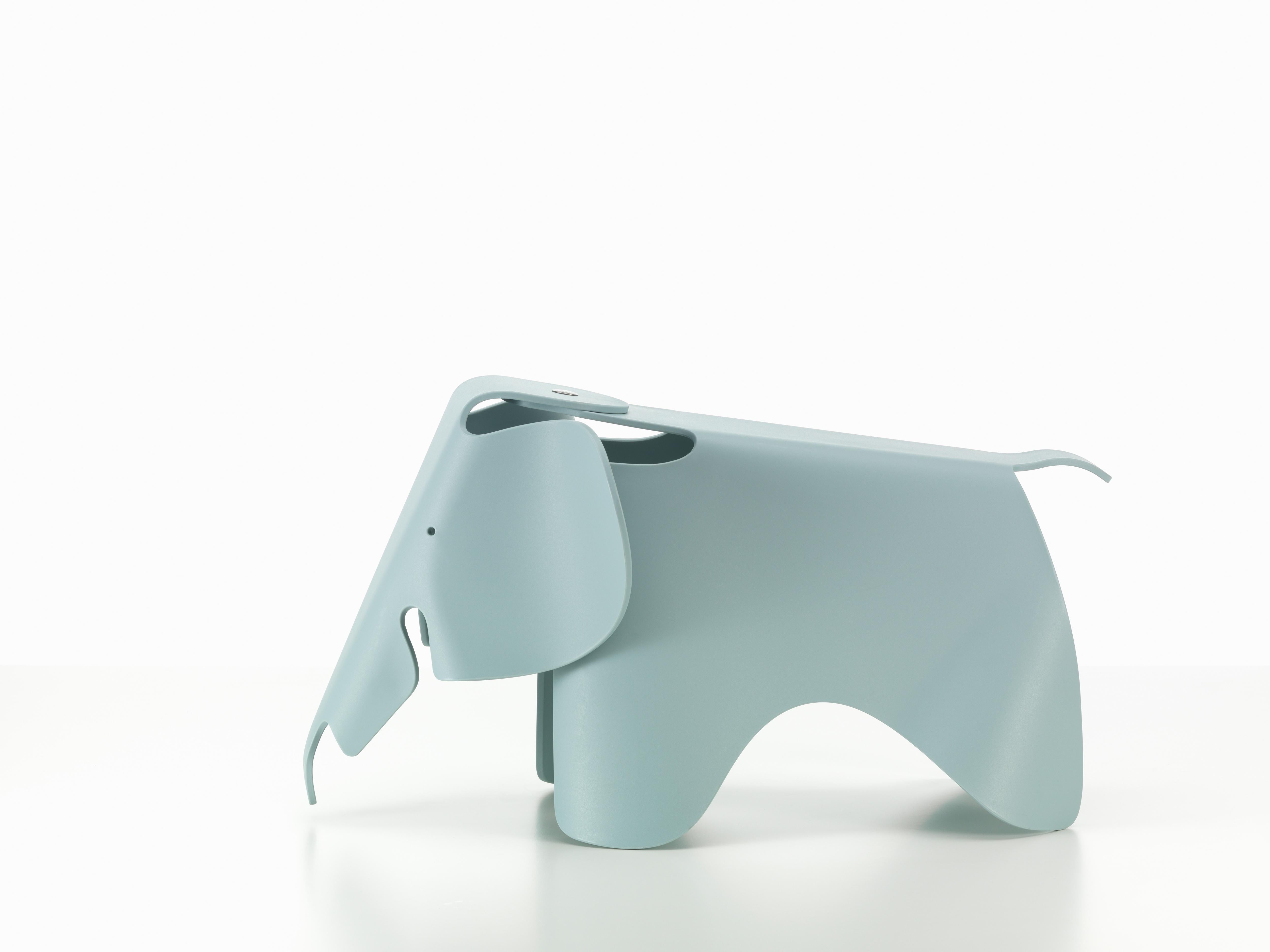 These items are currently only available in the United States.

Charles & Ray Eames developed a toy elephant made of plywood in 1945; however, this piece never went into production. A scaled-down version, the Eames Elephant (small) made of robust