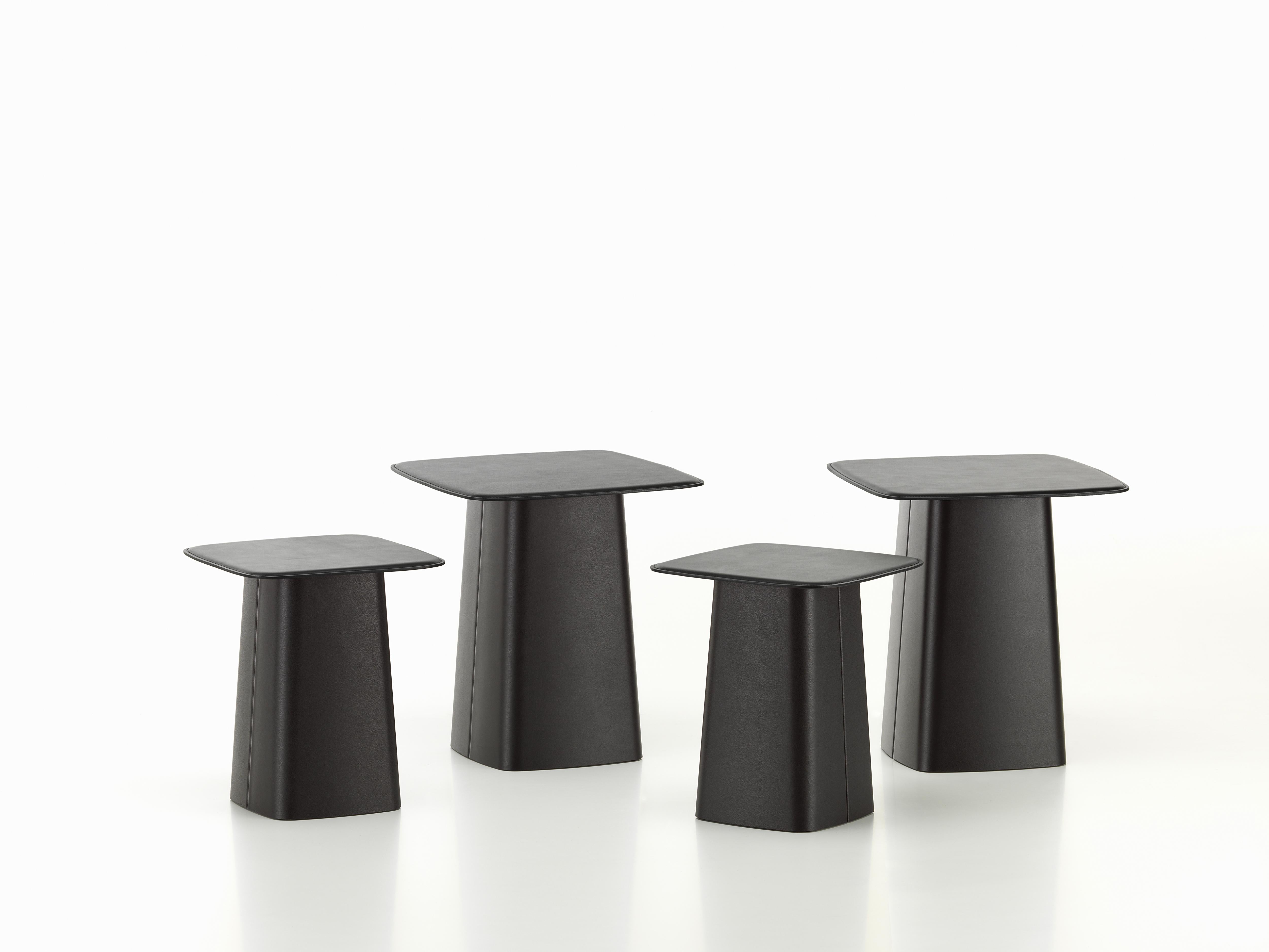Modern Vitra Small Leather Side Table in Nero Leather by Ronan & Erwan Bouroullec For Sale