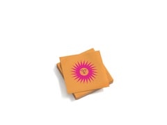 Vitra Small Paper Napkins in La Fonda Sun, Pink Orange by Alexander Girard
