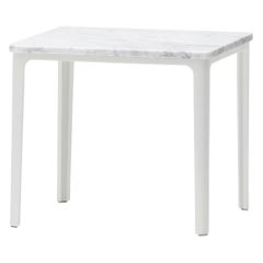 Vitra Small Plate Table in Carrara Marble by Jasper Morrison