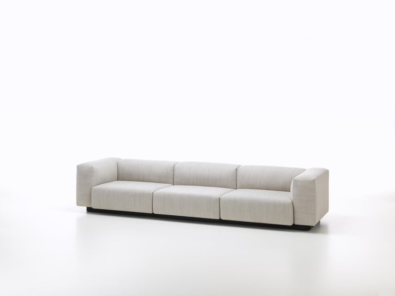 Vitra Soft Modular Three-Seat Sofa in Pearl Reed by Jasper Morrison For ...