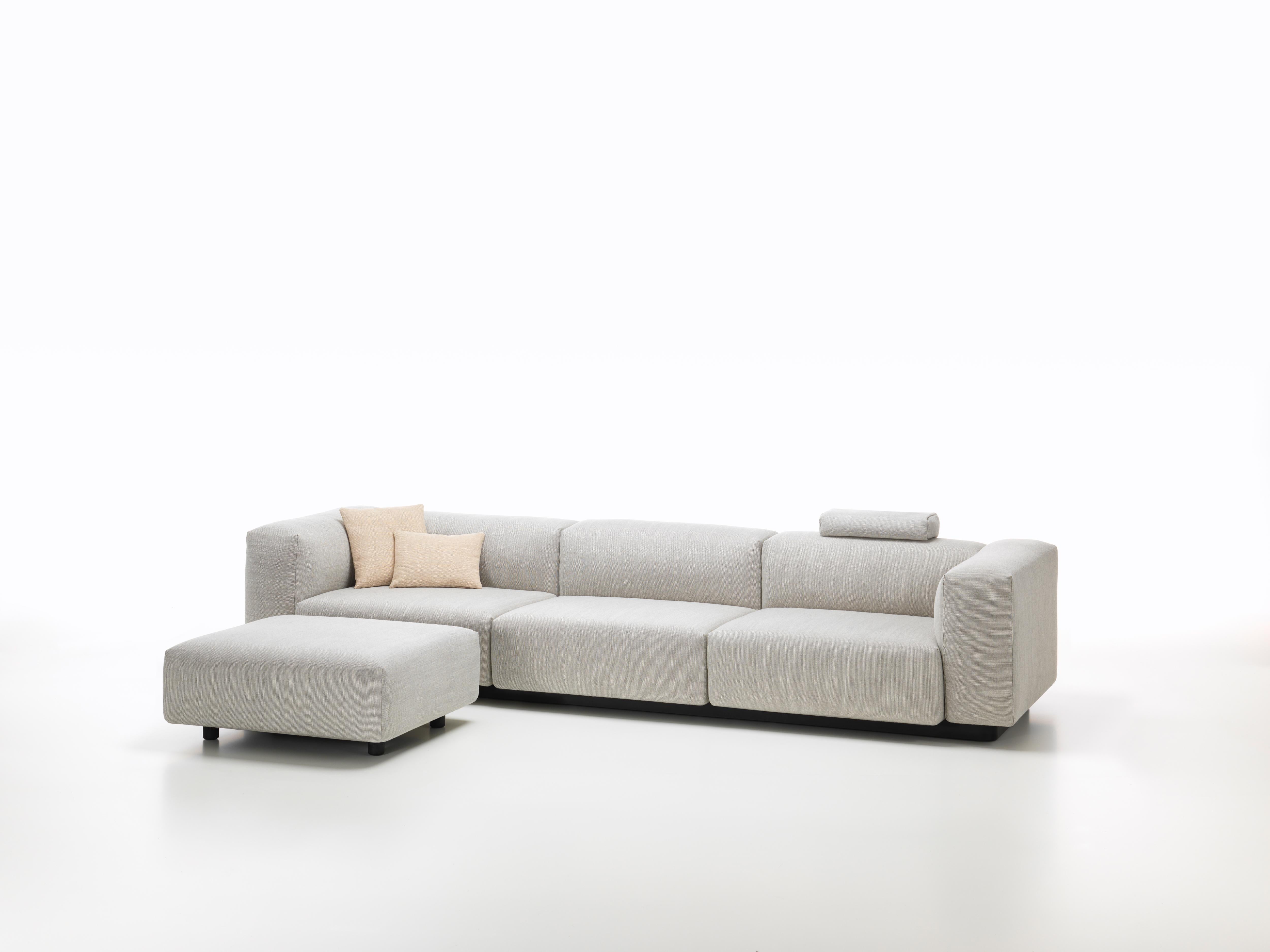 These items are only available in the United States.

The Soft Modular Sofa is Jasper Morrison‘s updated interpretation of what has become a modern Classic: the low-slung modular sofa with a decidedly horizontal emphasis. Uniting carefully