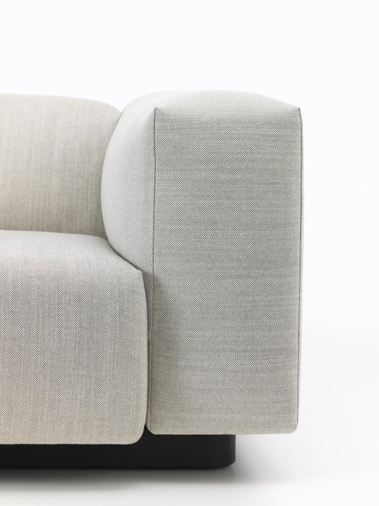 Vitra Soft Modular Three-Seat Sofa in Pearl Reed by Jasper Morrison For ...