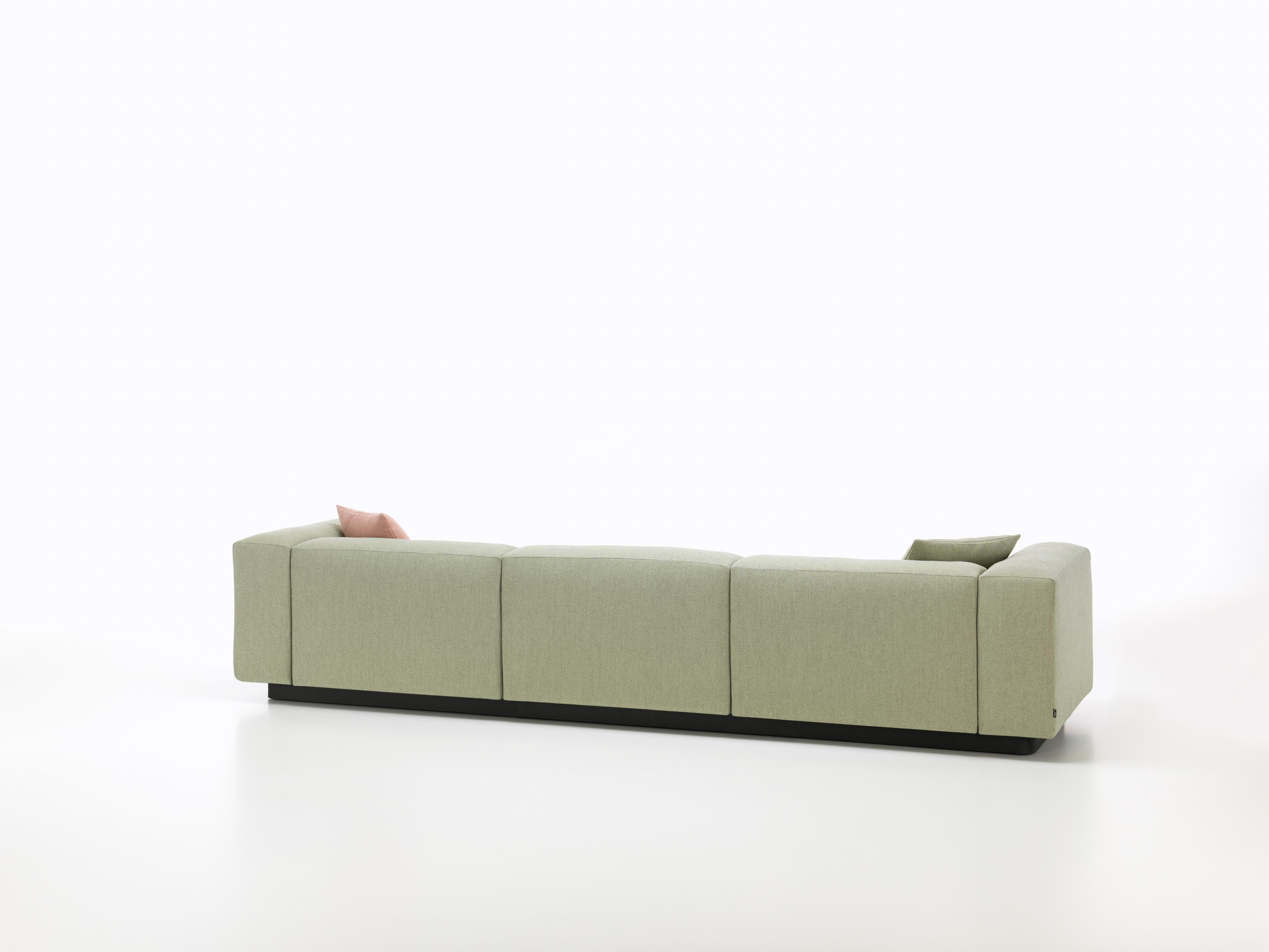Suisse Canapé modulaire Vitra Soft à 3 places en sauge et galuchat de Jasper Morrison en vente