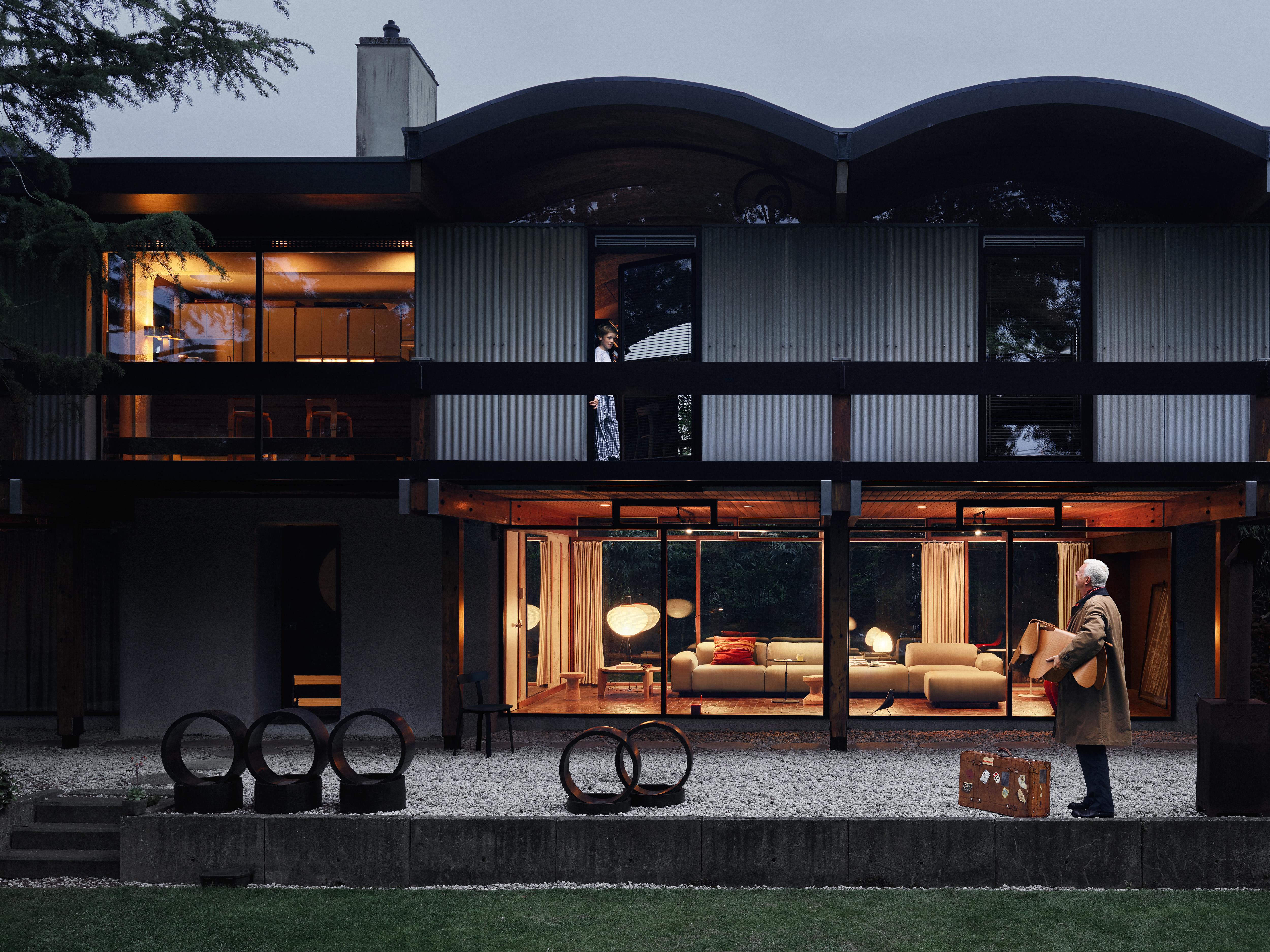 XXIe siècle et contemporain Canapé modulaire Vitra Soft à 3 places en sauge et galuchat de Jasper Morrison en vente