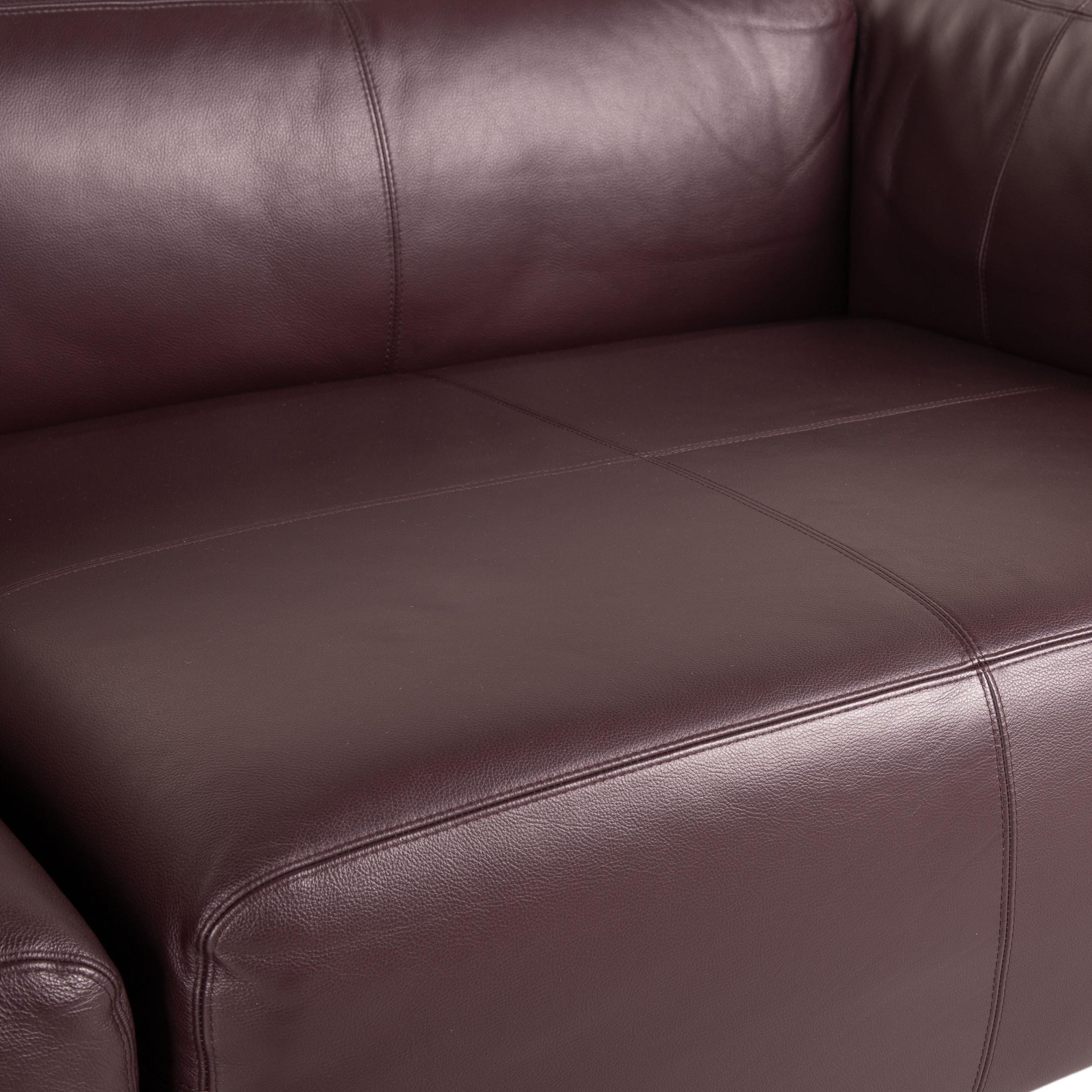 purple leather couch for sale