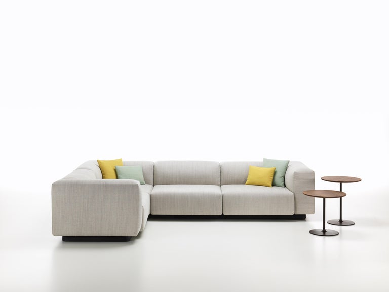 Vitra Soft Modular Three-Seat Sofa in Pearl Reed with Corner and ...