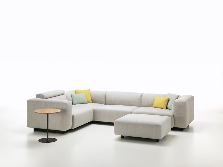 Vitra Soft Modular Three-Seat Sofa in Pearl Reed with Corner and ...