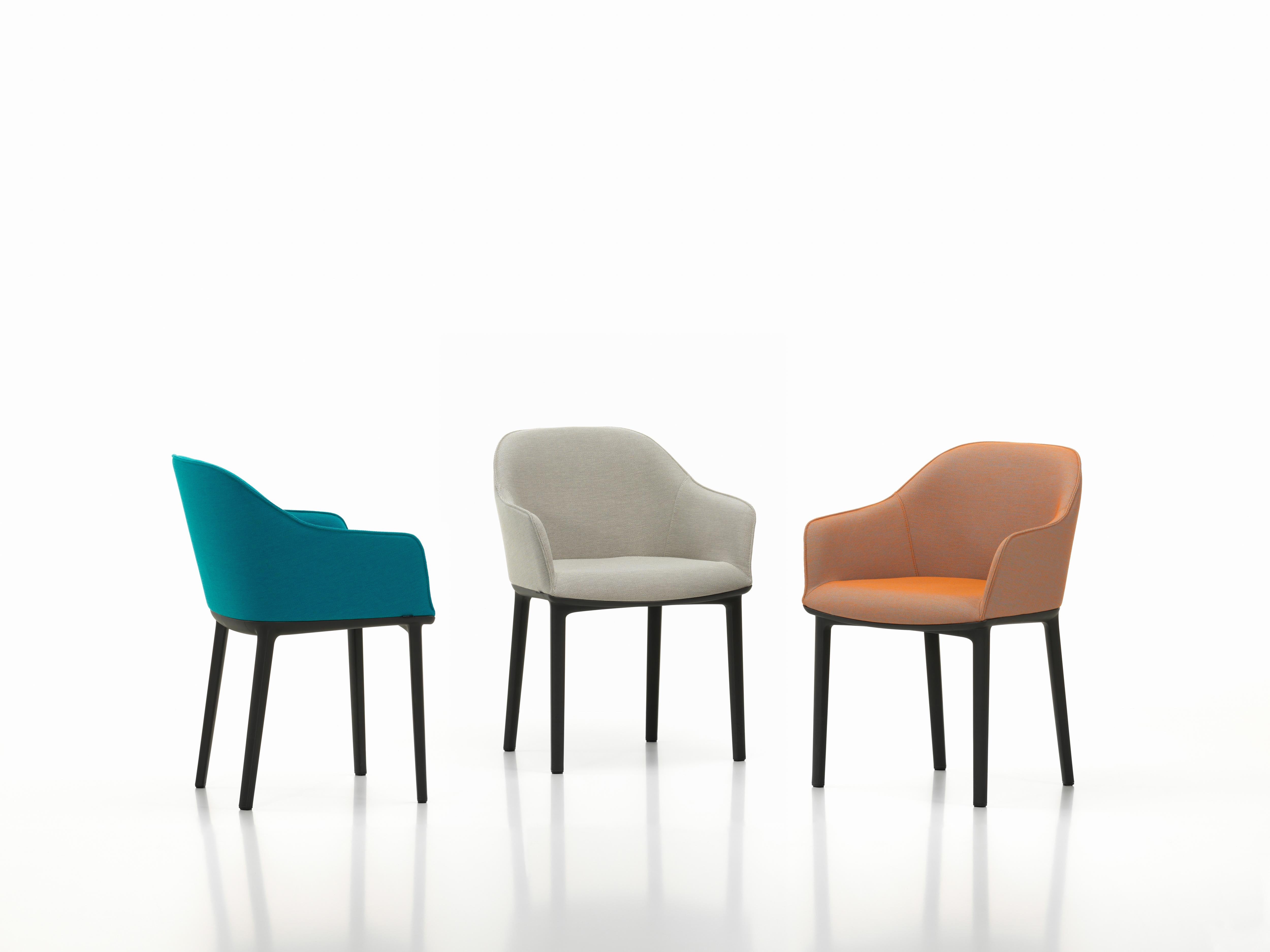 Modern Vitra Soft Shell Chair in Turquoise & Aqua Moss by Ronan & Erwan Bouroullec For Sale