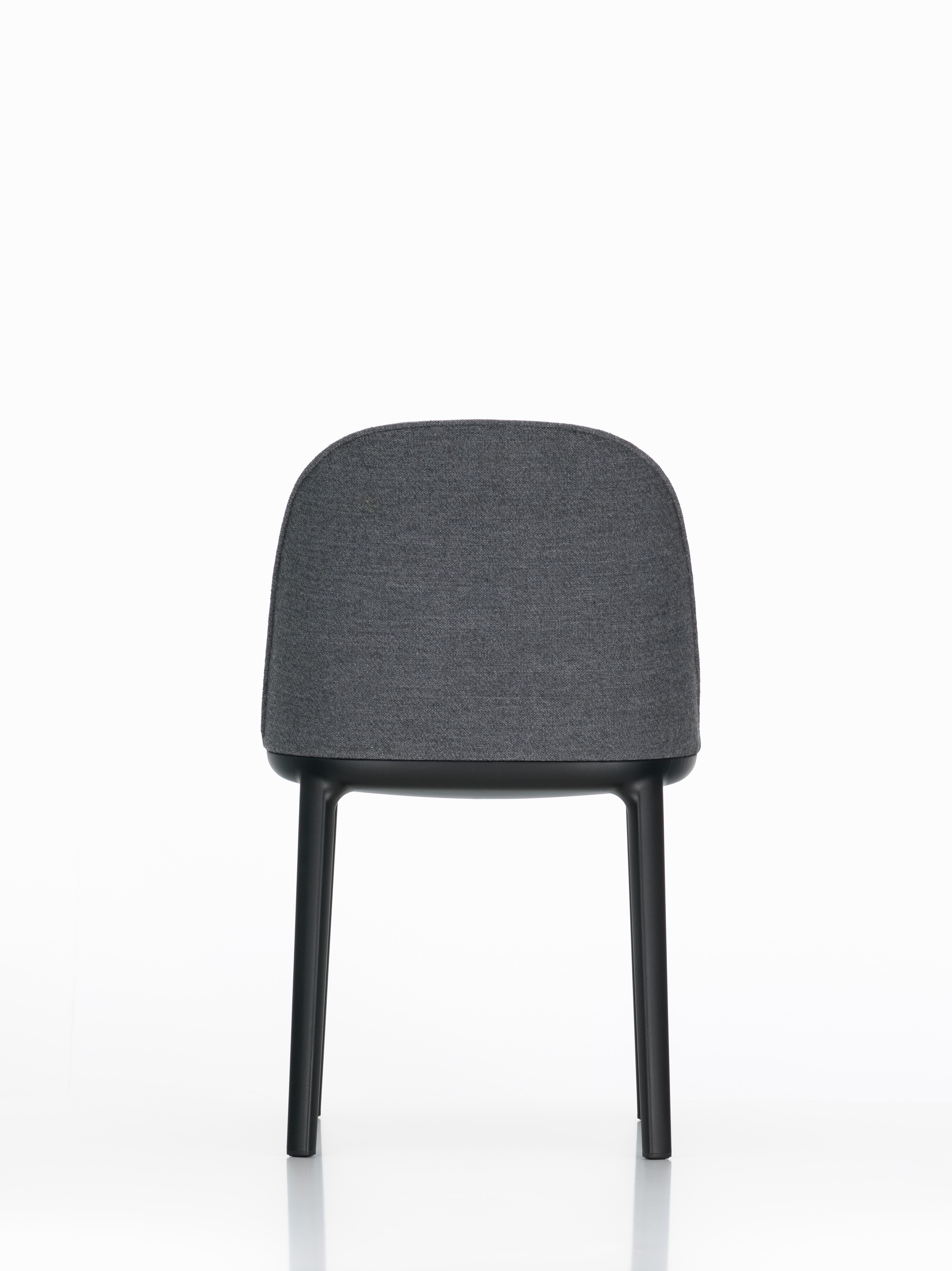 Contemporary Vitra Softshell Side Chair in Dark Grey Plano by Ronan & Erwan Bouroullec For Sale