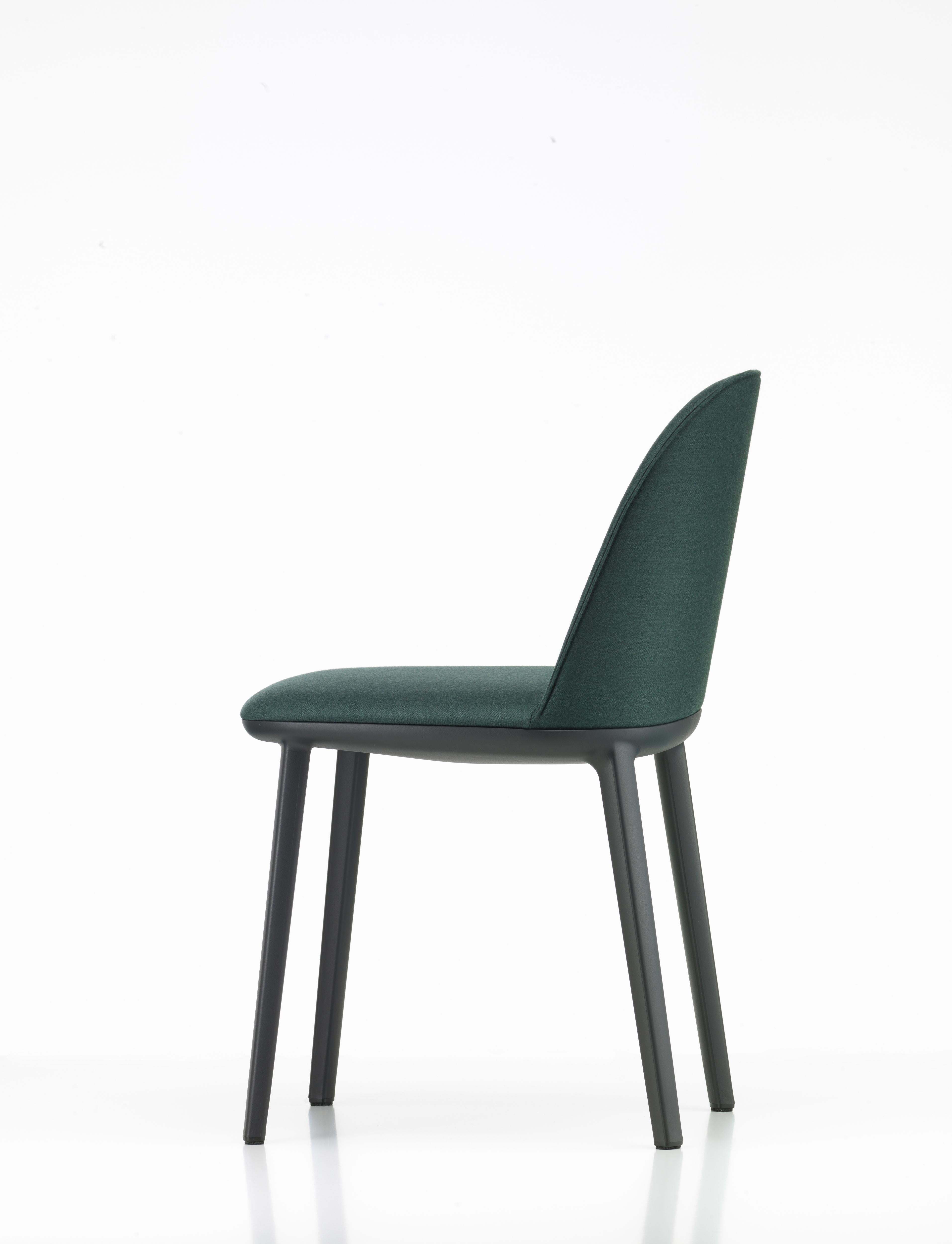 Modern Vitra Softshell Side Chair in Hunter Green Aura by Ronan & Erwan Bouroullec For Sale