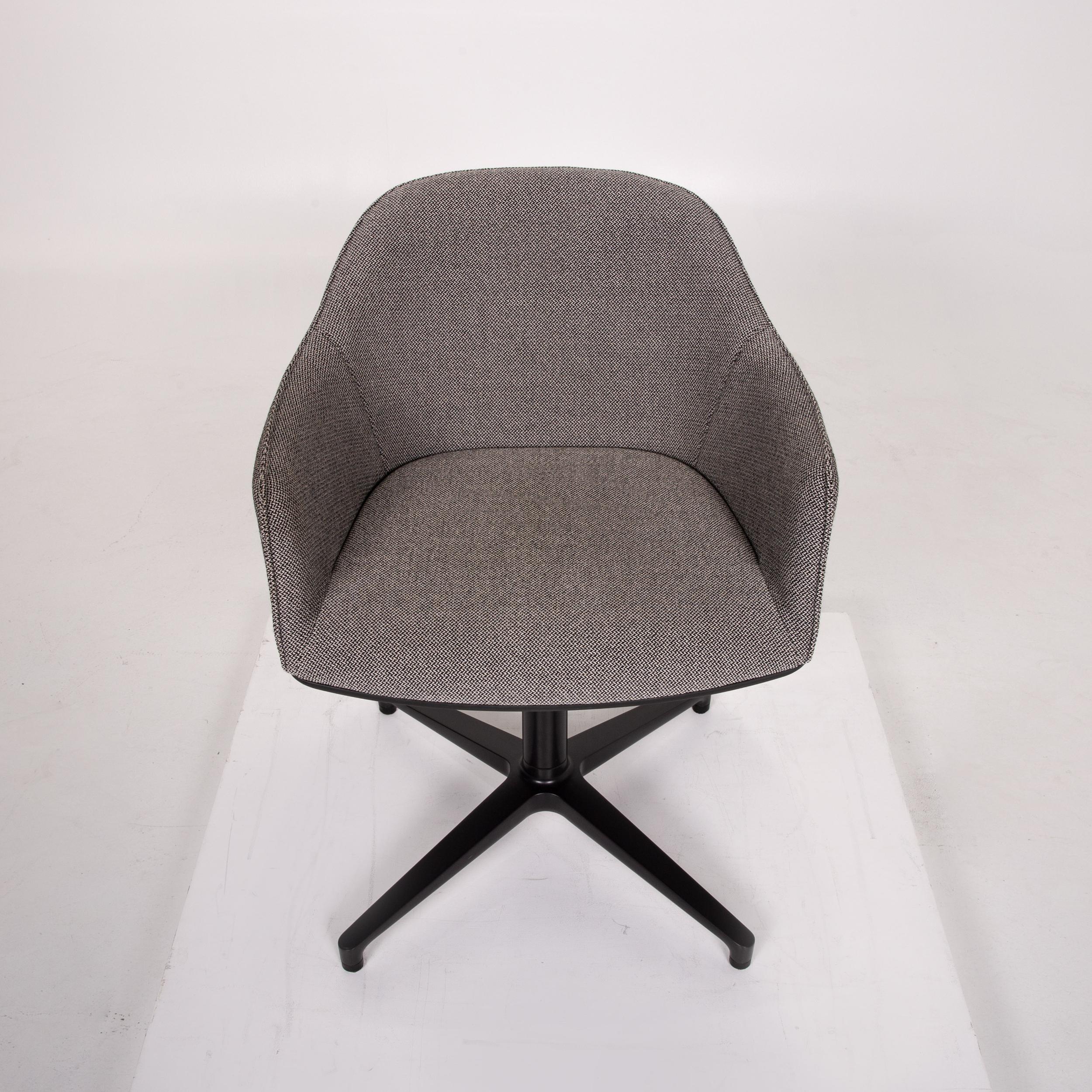 Vitra Softshell Fabric Armchair Gray Swivel Chair 4