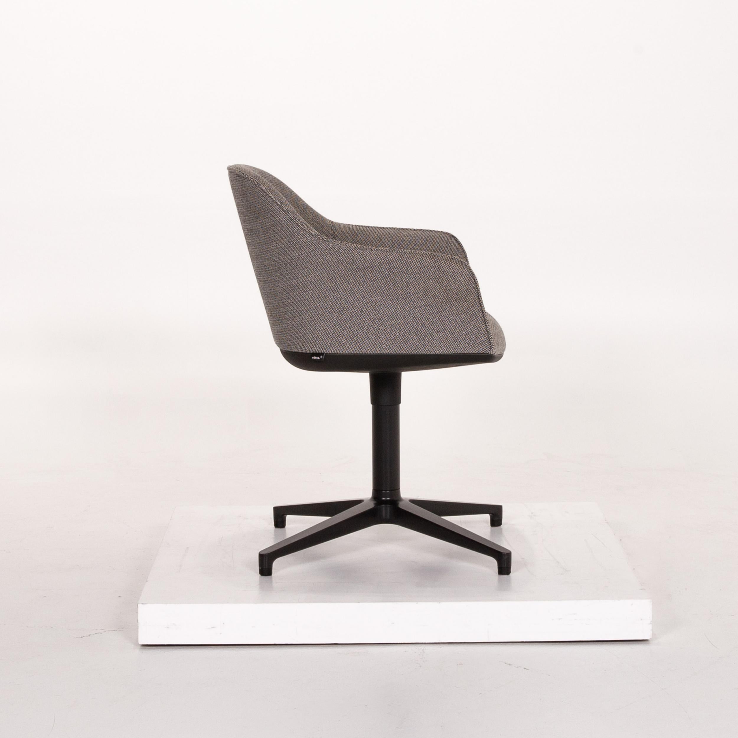 Vitra Softshell Fabric Armchair Gray Swivel Chair 5