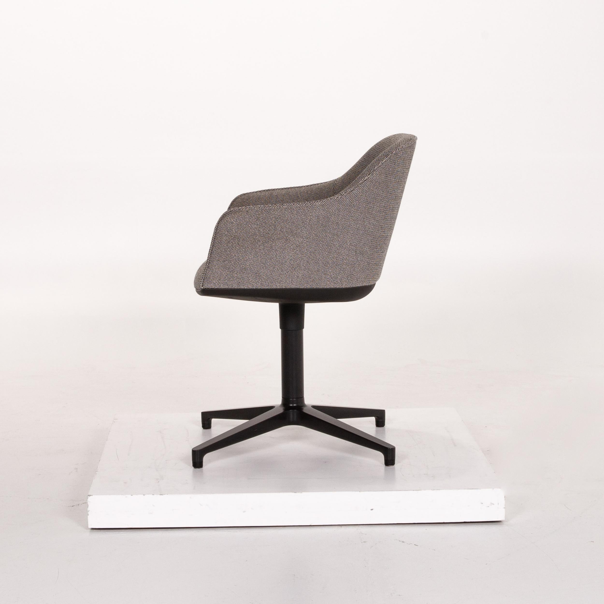 Vitra Softshell Fabric Armchair Gray Swivel Chair 7