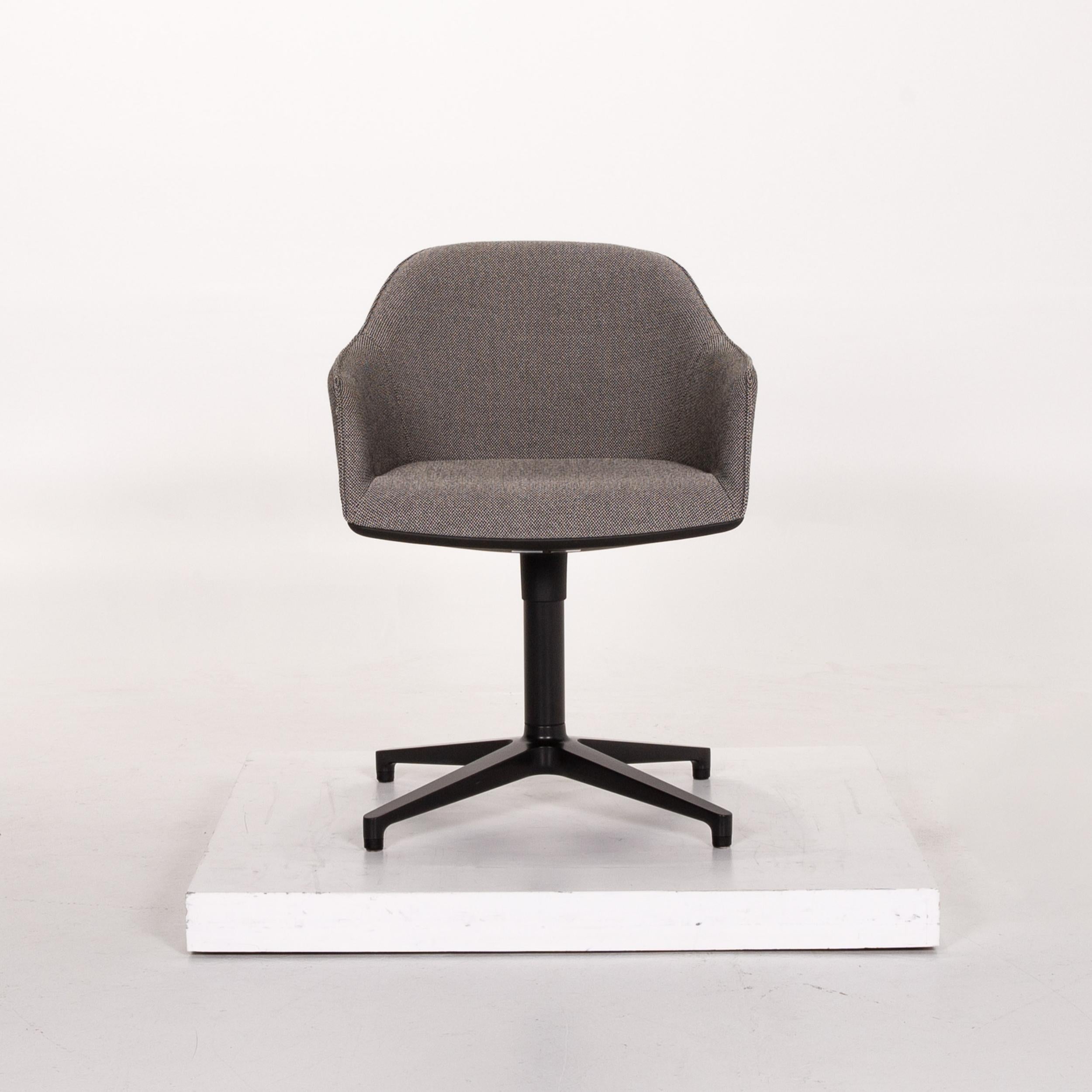 Vitra Softshell Fabric Armchair Gray Swivel Chair 2