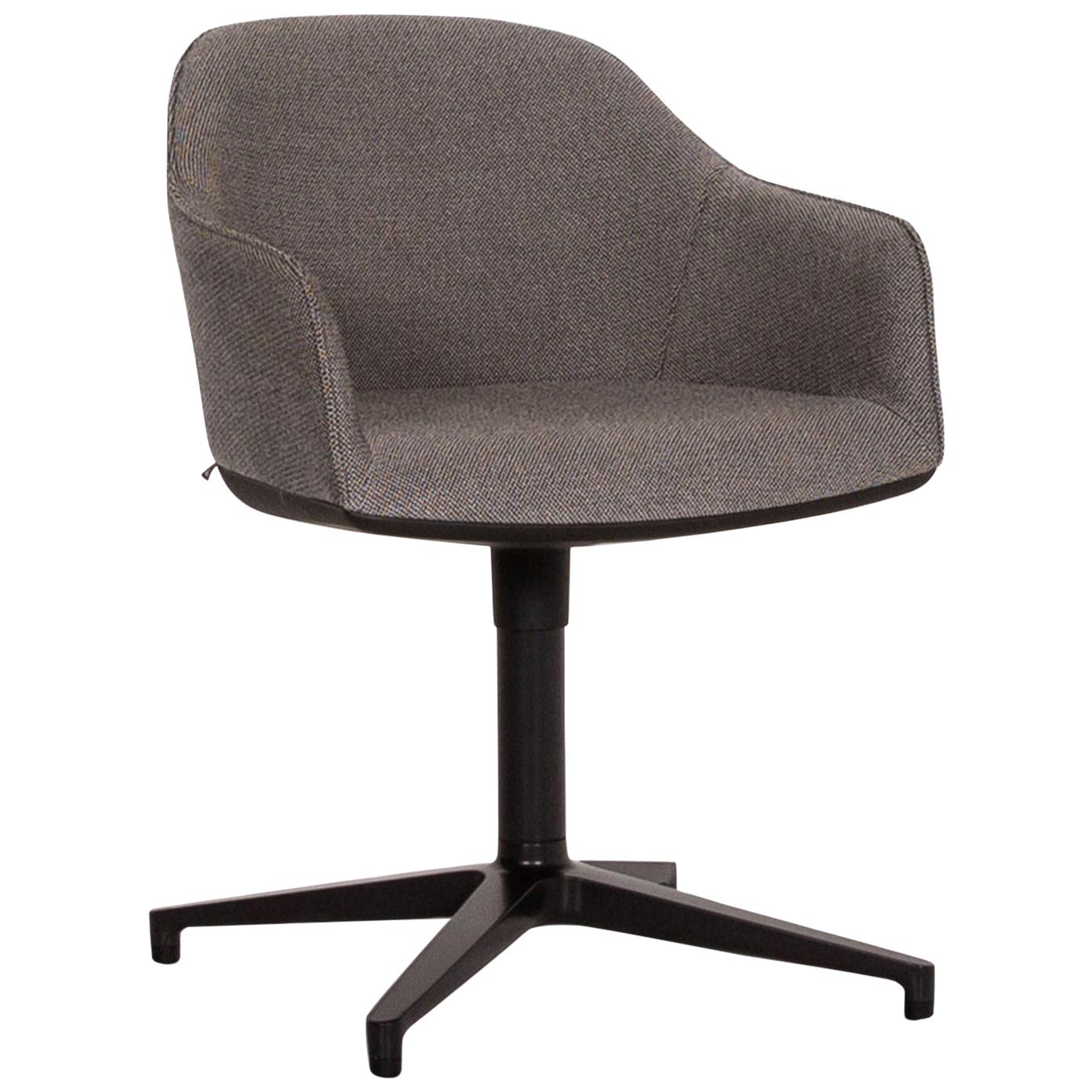 Vitra Softshell Fabric Armchair Gray Swivel Chair