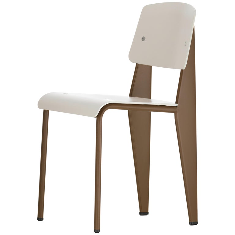Vitra Standard SP Chair in Warm Grey and Coffee by Jean Prouvé For Sale at  1stDibs