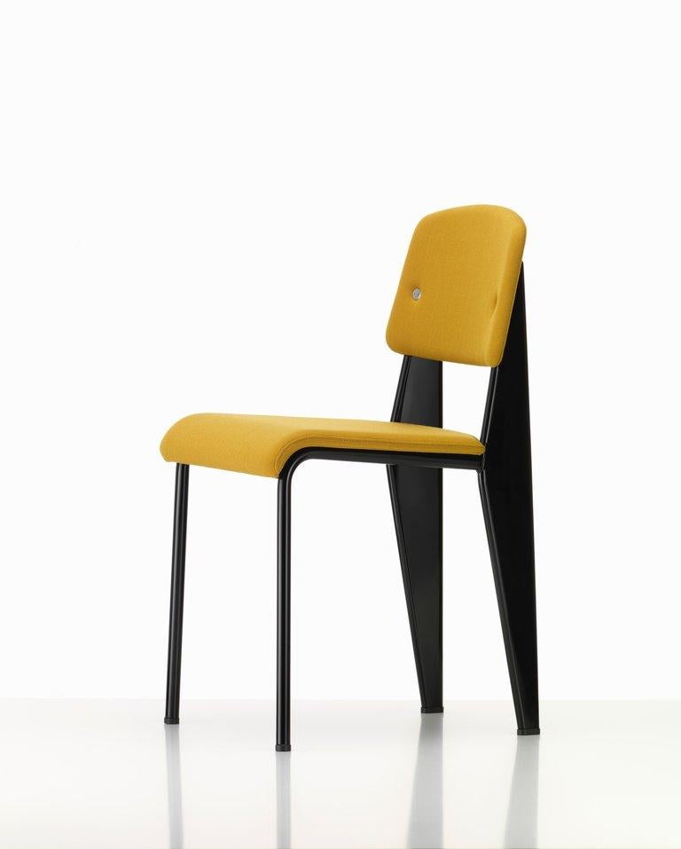Vitra Standard SR Chair in Canola and Deep Black by Jean Prouvé For