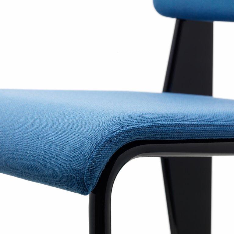 Mid-Century Modern Vitra Standard SR Chair in Indigo and Deep Black by Jean Prouvé