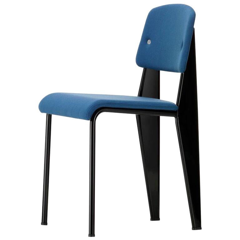 Vitra Standard SR Chair in Indigo and Deep Black by Jean Prouvé