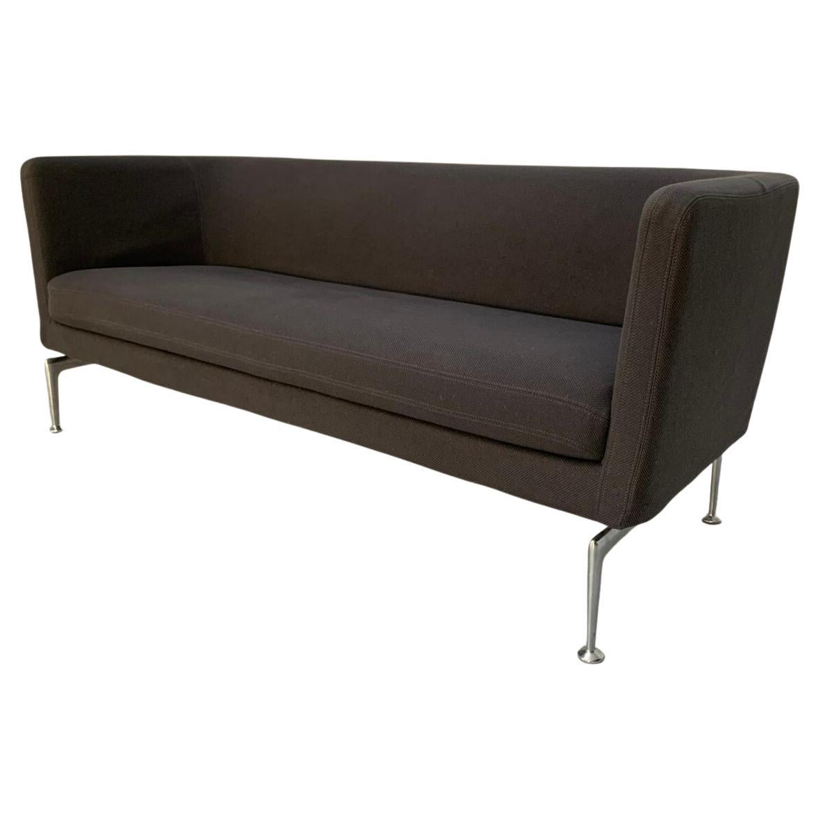 Vitra „Suita“ 2-Sitz-Sofa – Elefantengraues „Credo“-Stoff