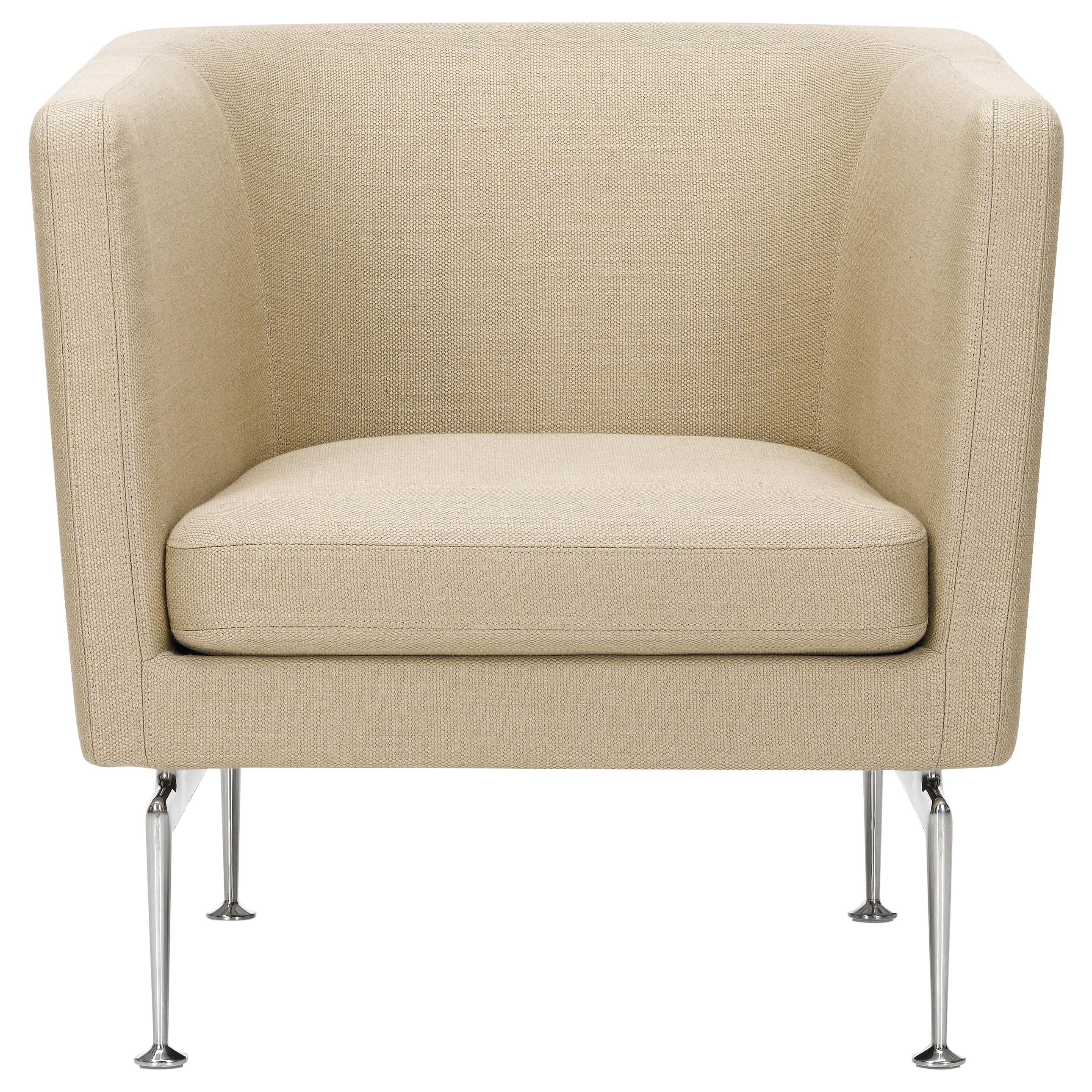 Vitra Suita Club Armchair in Pearl Linho by Antonio Citterio For Sale