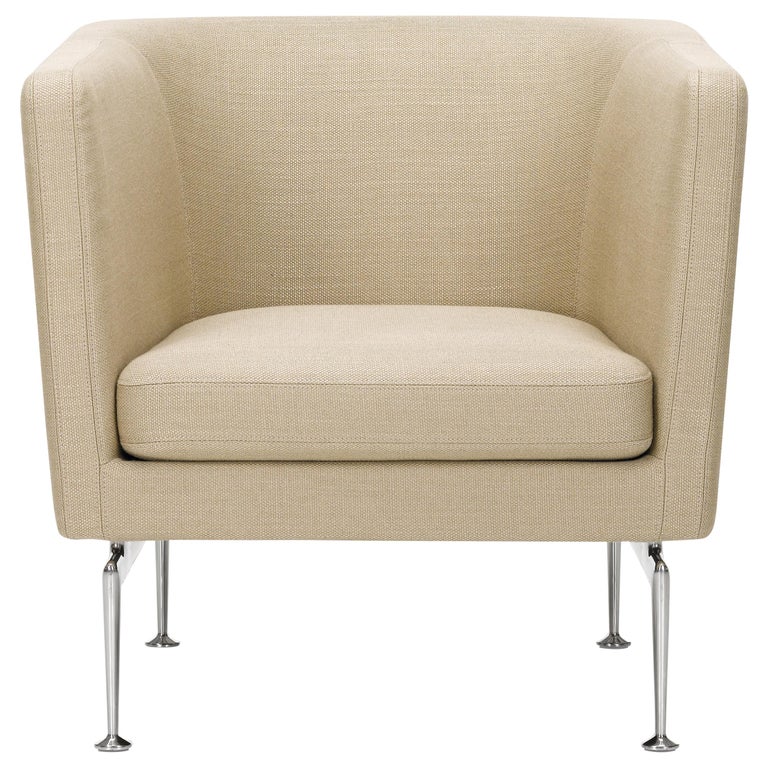 Vitra Suita Club Armchair in Pearl Linho by Antonio Citterio For Sale