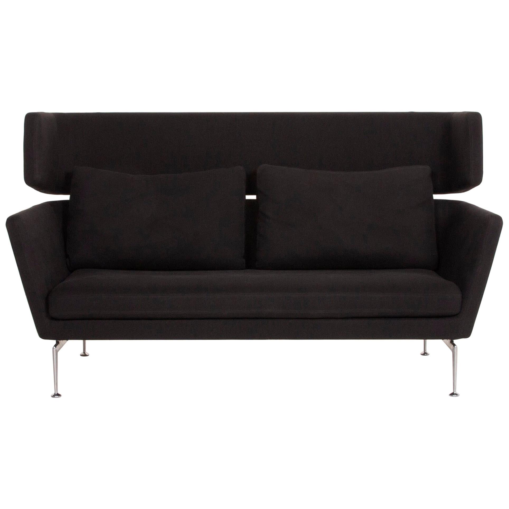 Vitra Suita Fabric Sofa Anthracite Two-Seat