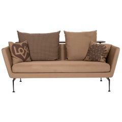 Vitra Suita Fabric Sofa Brown Light Brown Ocher Two-Seat Antonio Citterio