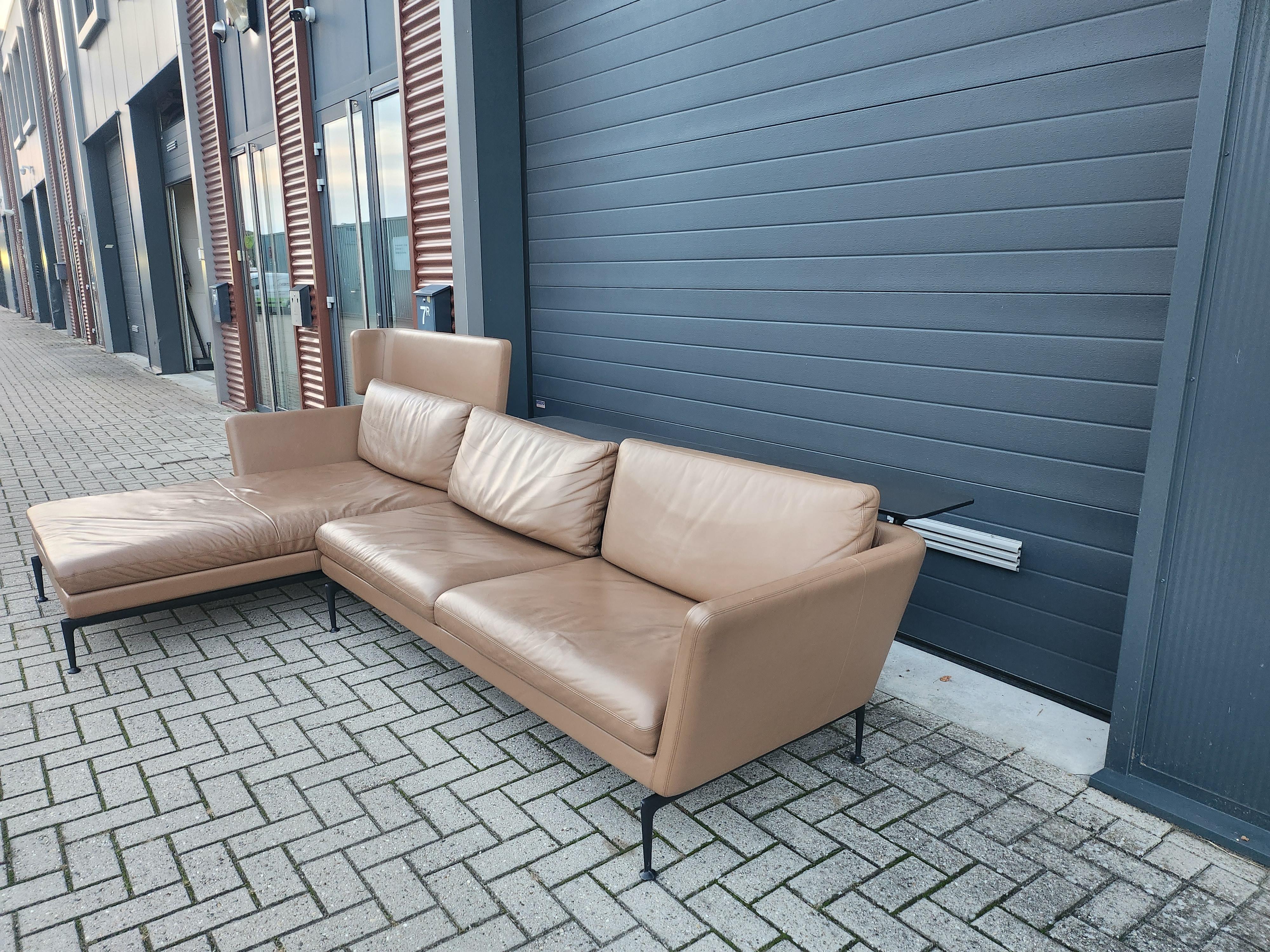 Vitra - Suita Sofa by Antonio Citterio - Camel Premium F Leather In Good Condition In NIJMEGEN, NL