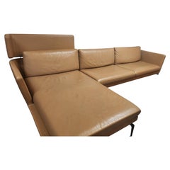 Vitra - Suita Sofa by Antonio Citterio - Camel Premium F Leather