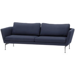 Vitra Suita Sofa Three-Seat in Dark Blue Iroko by Antonio Citterio