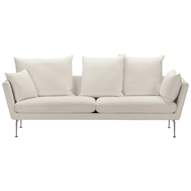Vitra Suita Sofa Three-Seat in Pearl Linho by Antonio Citterio For Sale at  1stDibs