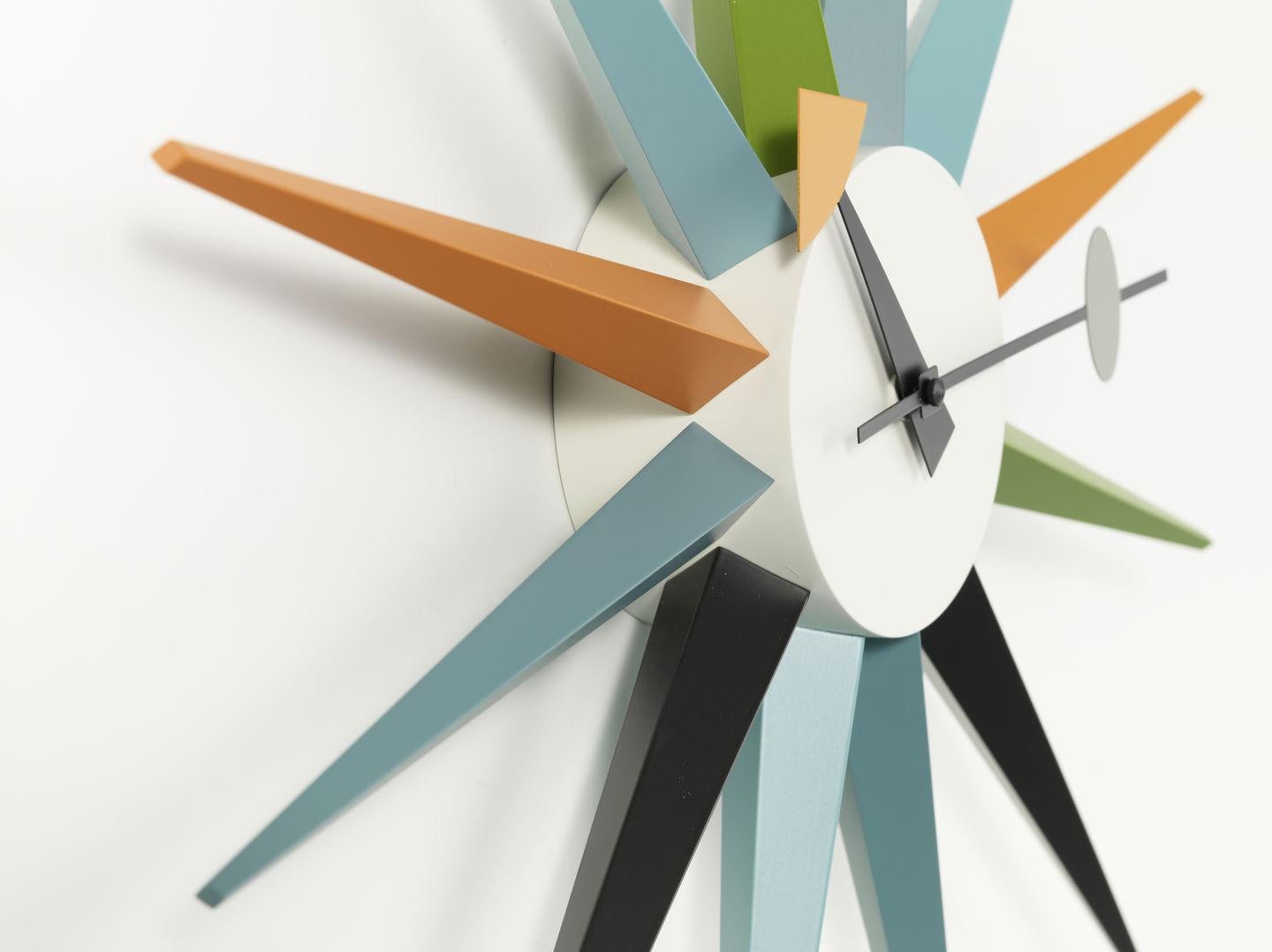 Swiss Vitra Sunburst Clock in Multicolor by George Nelson