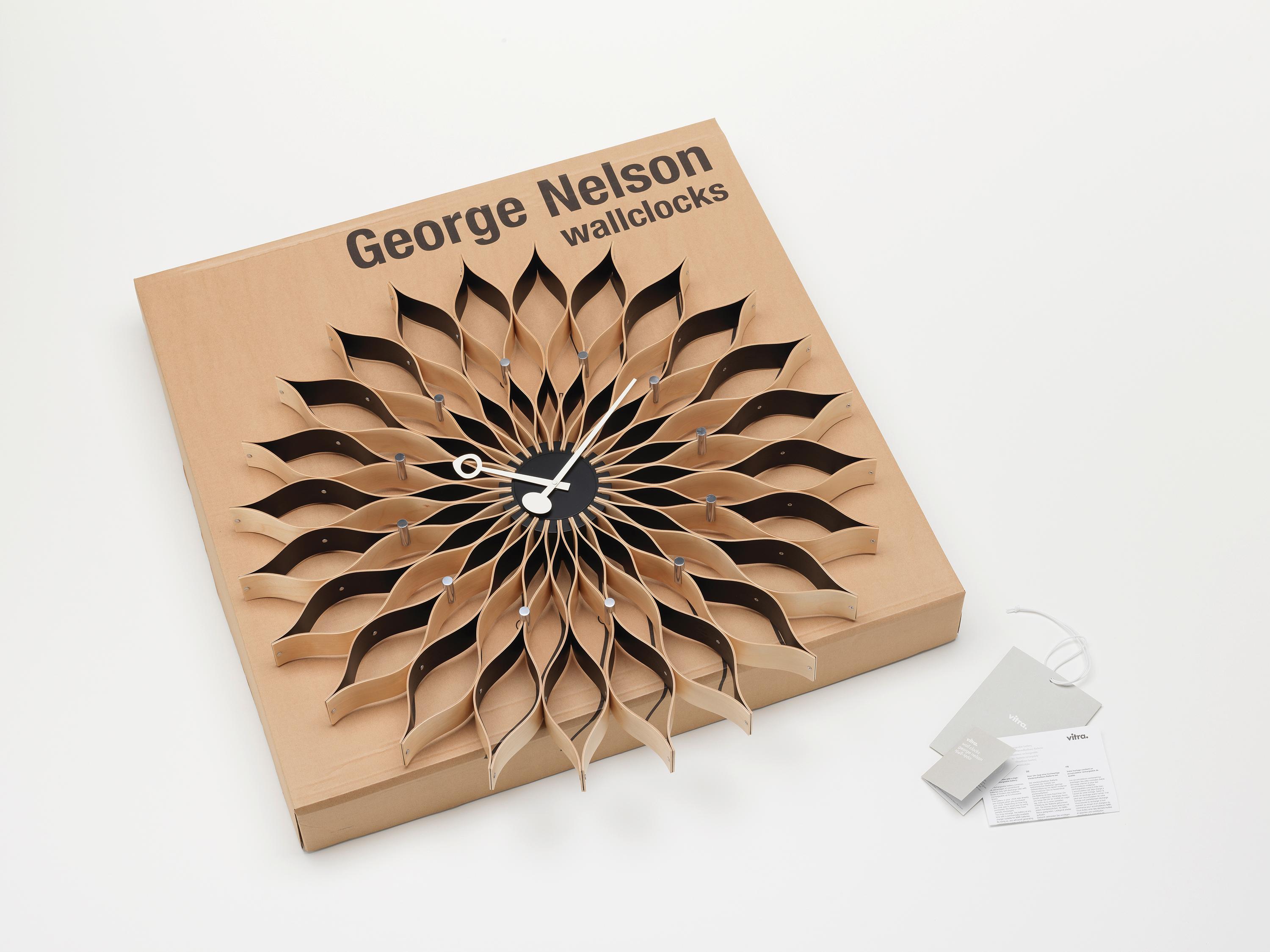 Metal Vitra Sunflower Clock by George Nelson, 1stdibs Gallery Showroom Sample For Sale