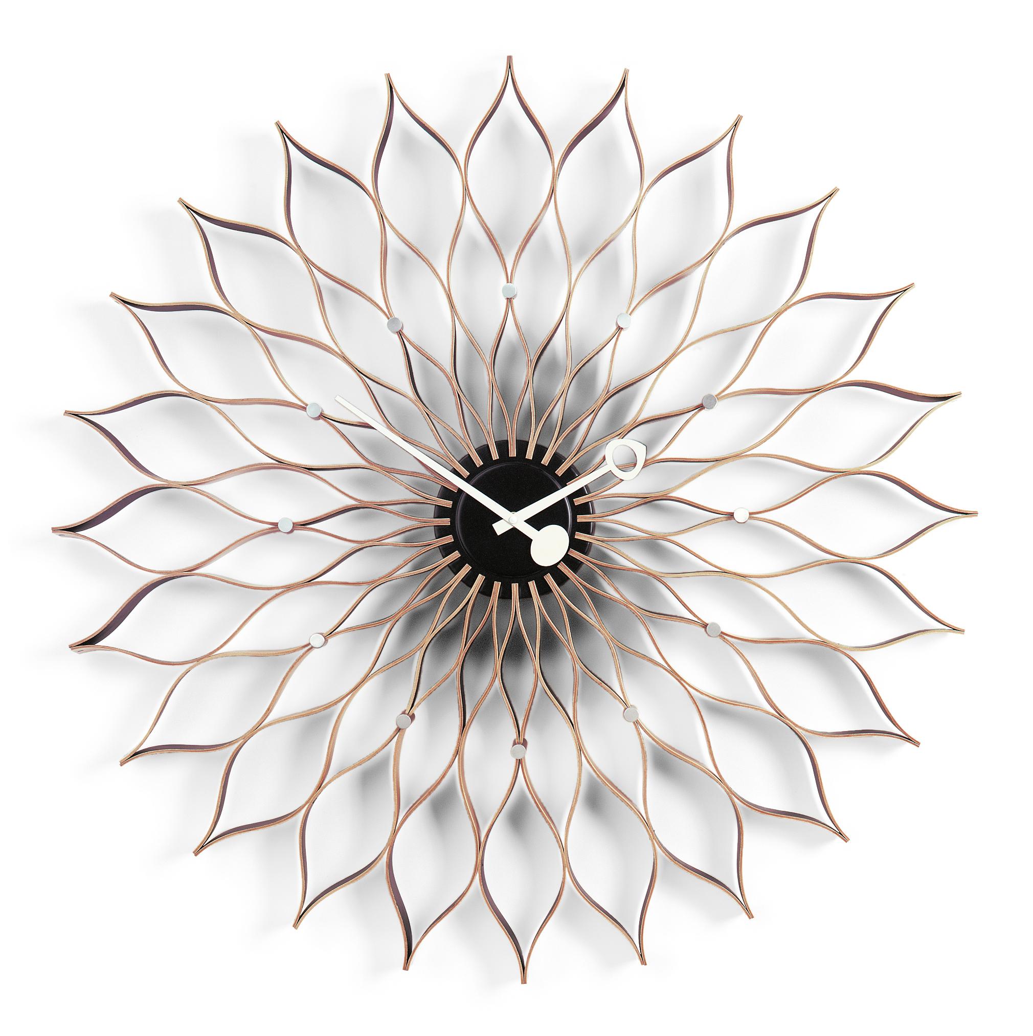 Contemporary Vitra Sunflower Clock in Birch Wood by George Nelson For Sale