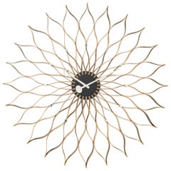 Vitra Sunflower Clock in Birch Wood by George Nelson