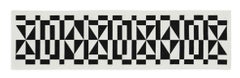 Vitra Table Runner in Black Geometric Pattern by Alexander Girard