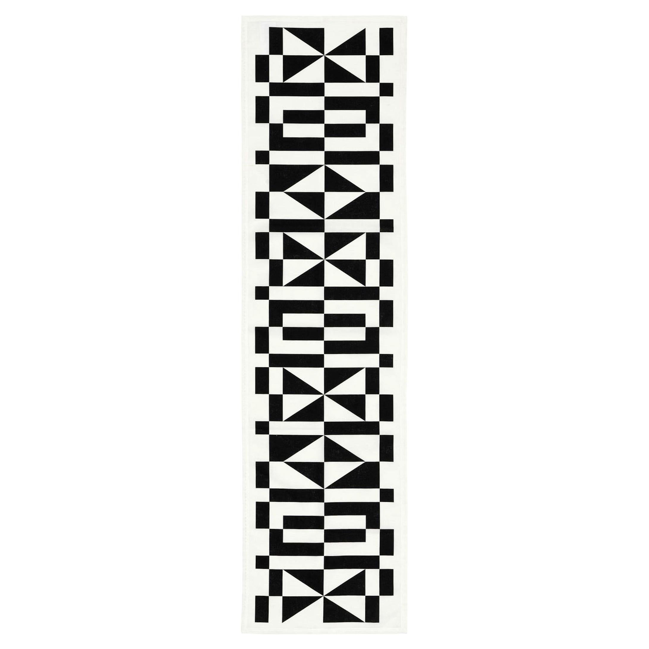 Vitra Table Runner in Black Geometric Pattern by Alexander Girard For Sale