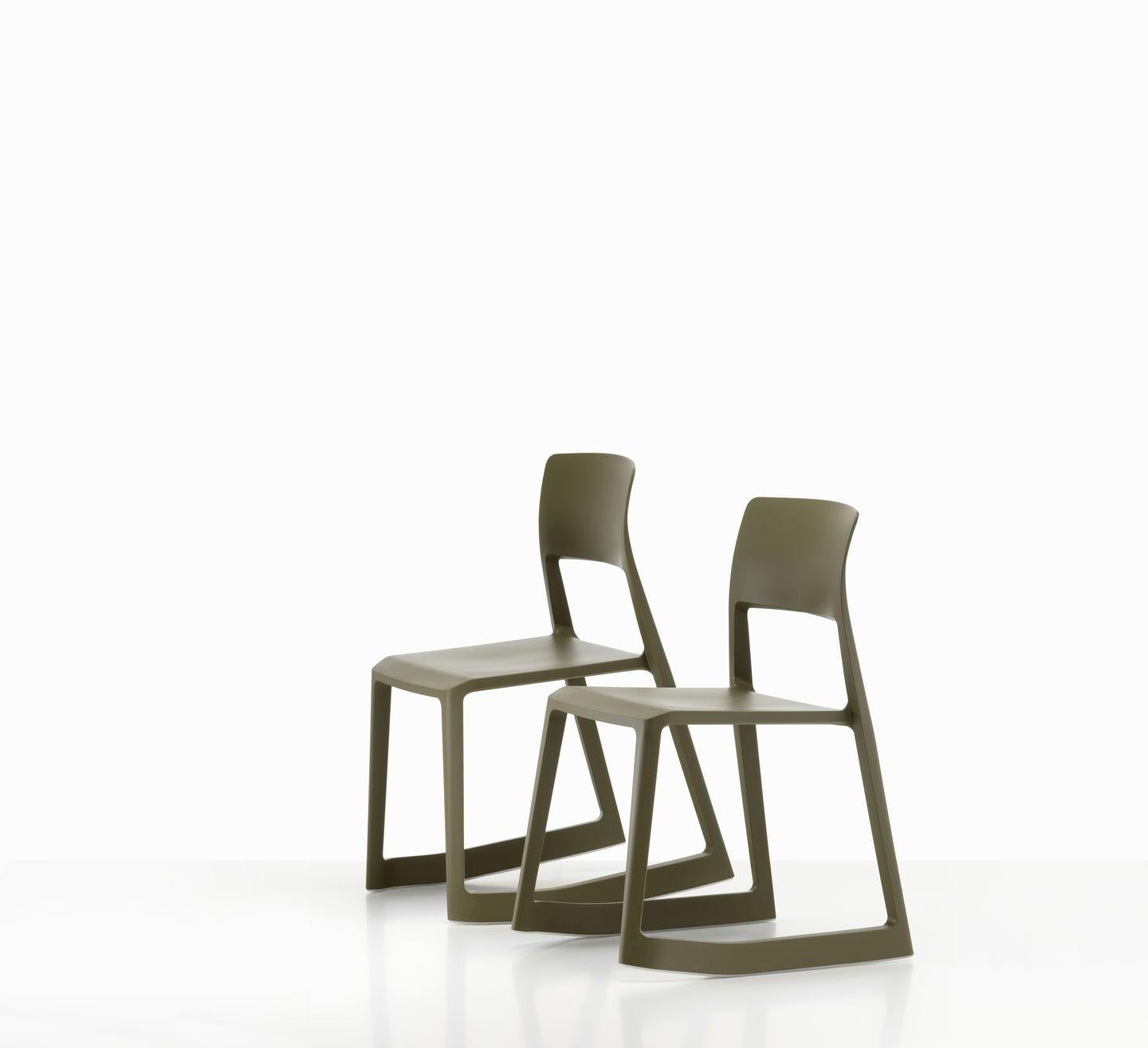 Modern Vitra Tip Ton Chair in Olive by Edward Barber & Jay Osgerby For Sale