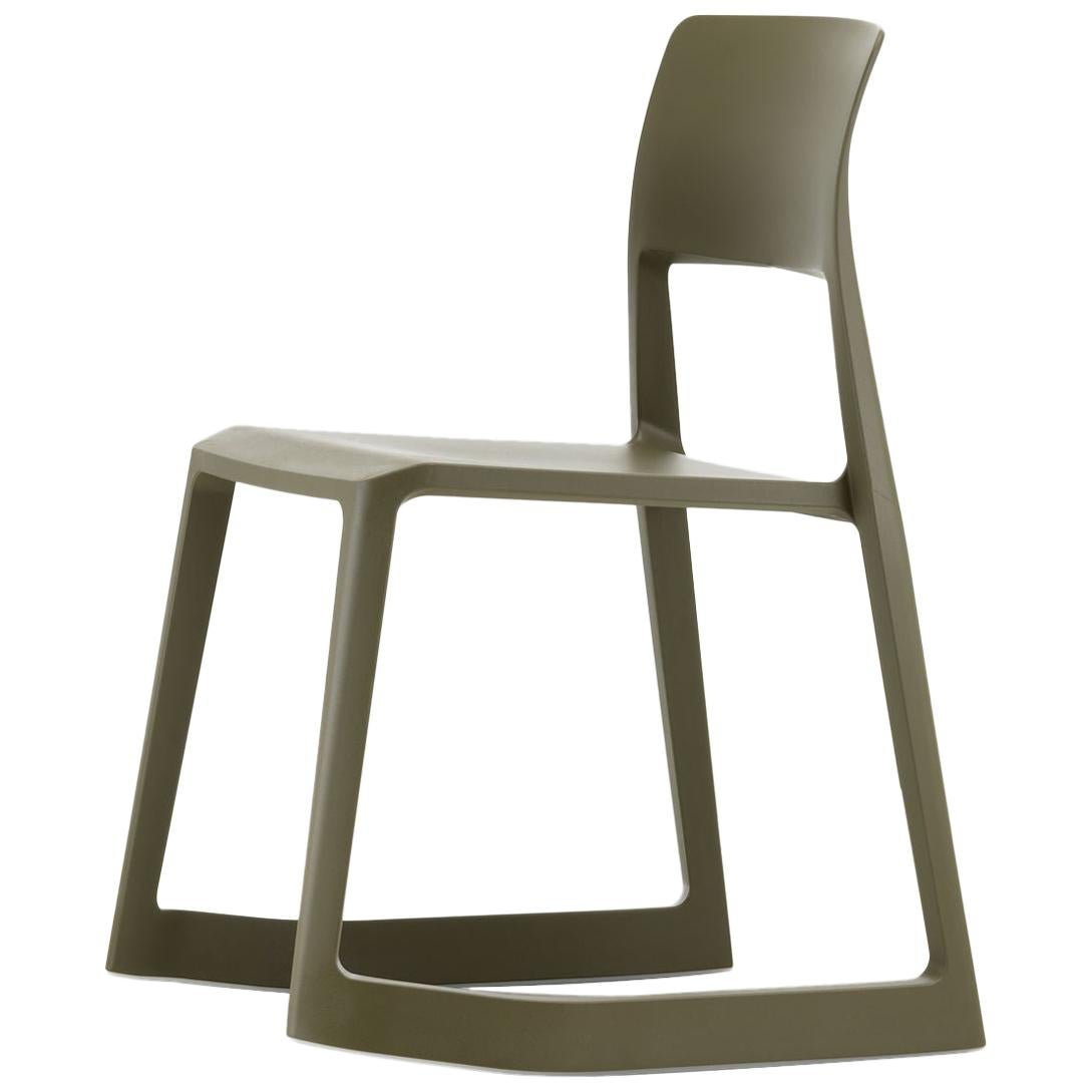 Vitra Tip Ton Chair in Olive by Edward Barber & Jay Osgerby For Sale