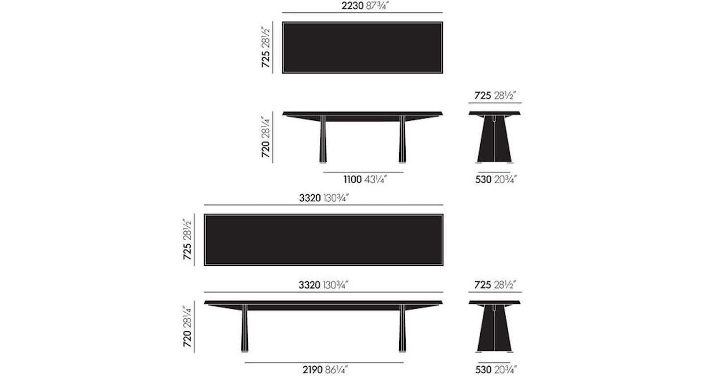 Vitra Trapèze Table in Black by Jean Prouvé 4