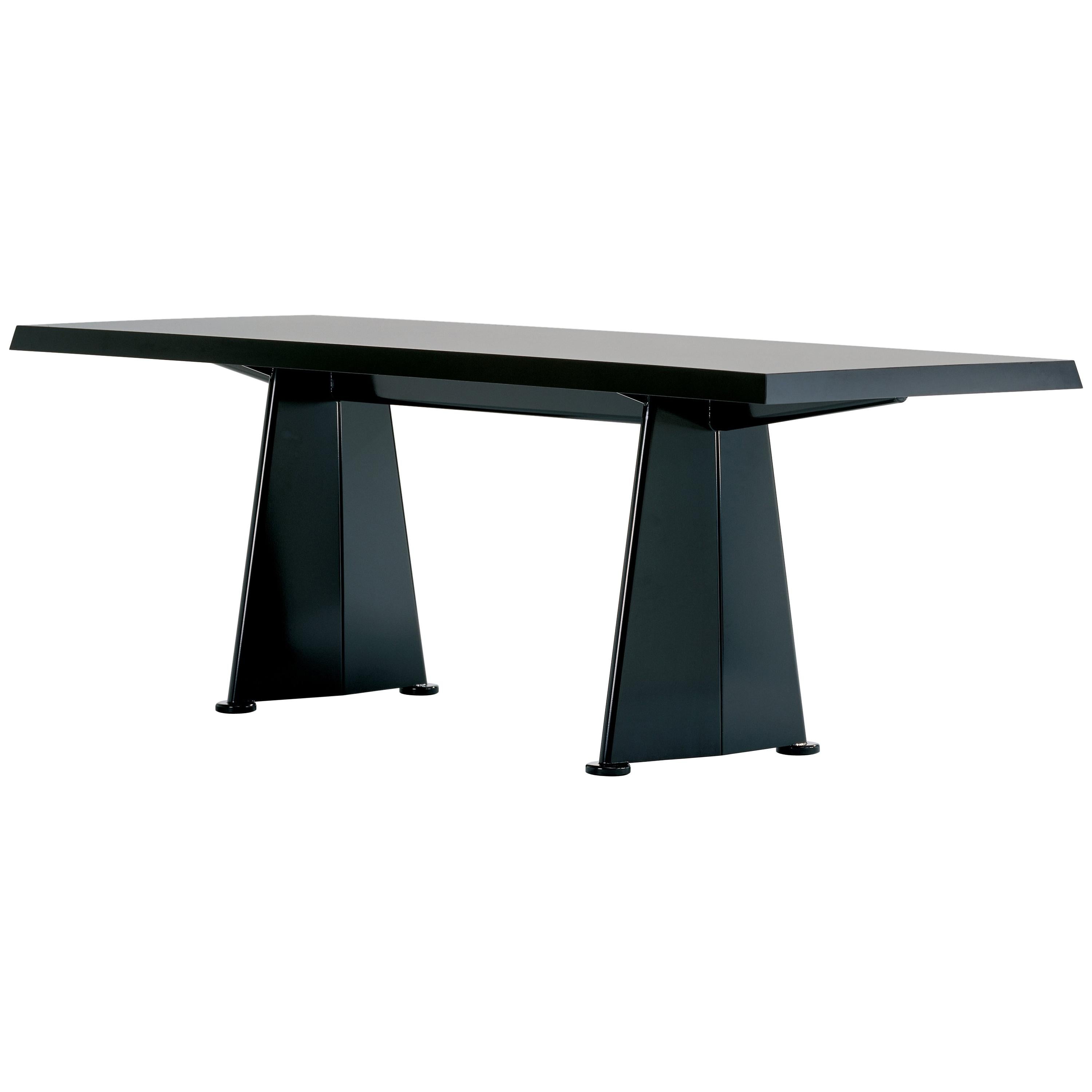Vitra Trapèze Table in Black by Jean Prouvé For Sale