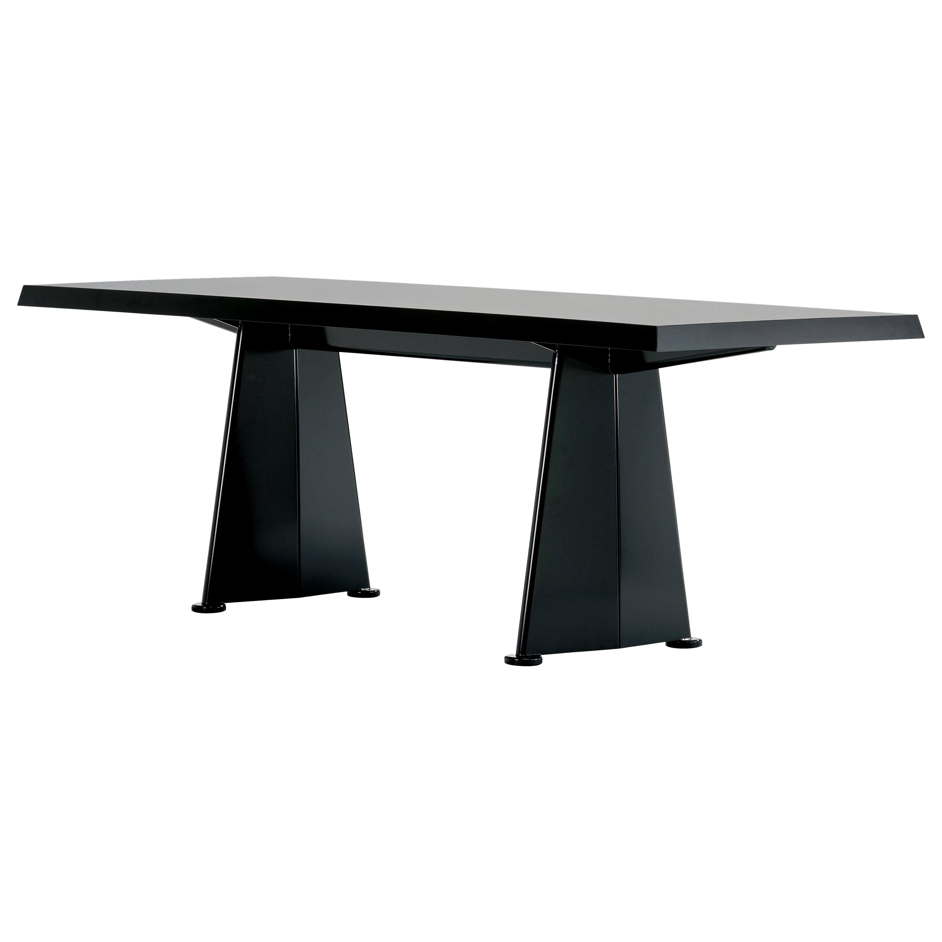 Vitra Trapèze Table in Black by Jean Prouvé