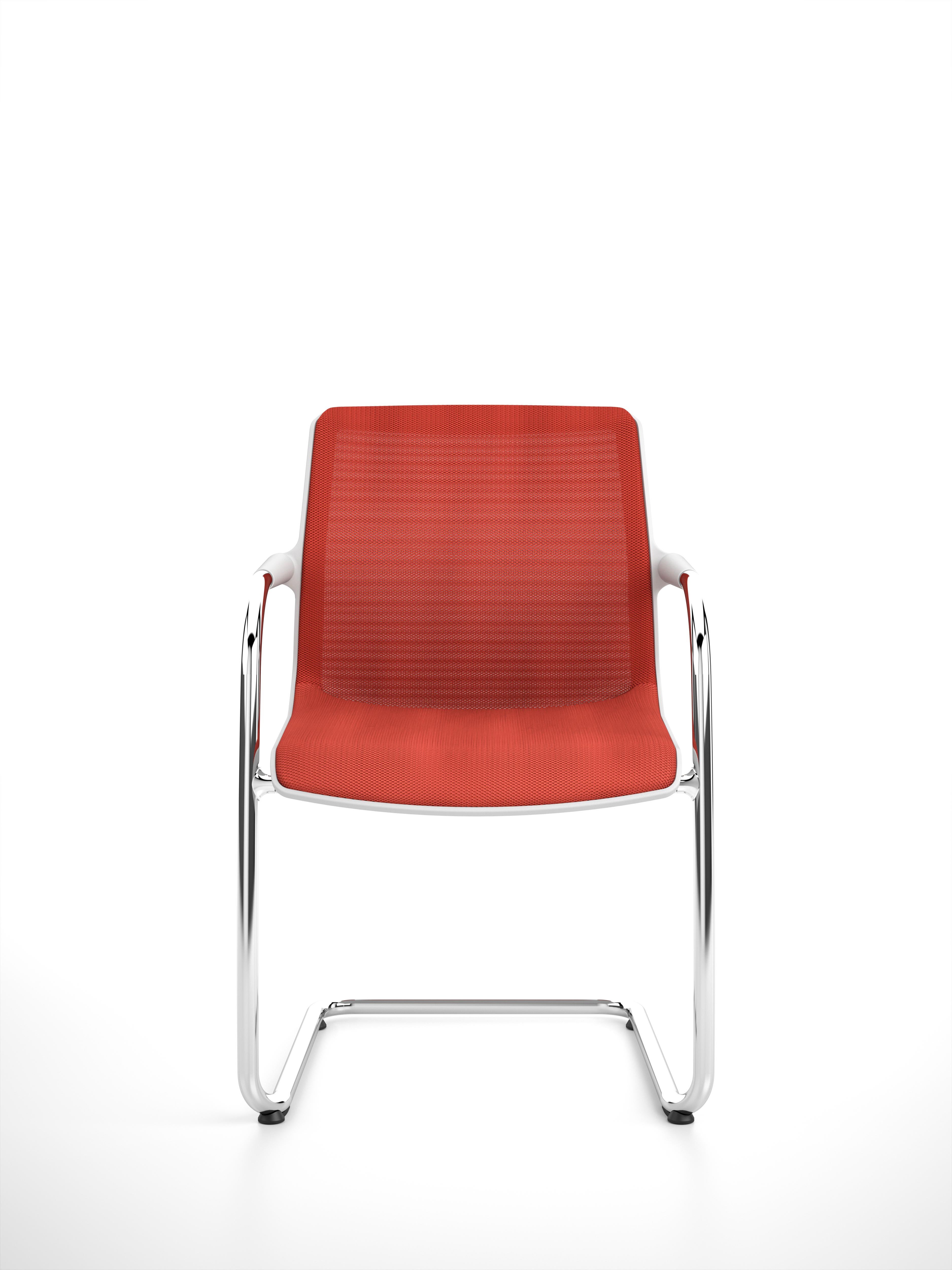 Vitra Unix Cantilever Stackable Chair in Brick Silk Mesh by Antonio Citterio im Zustand „Neu“ im Angebot in New York, NY