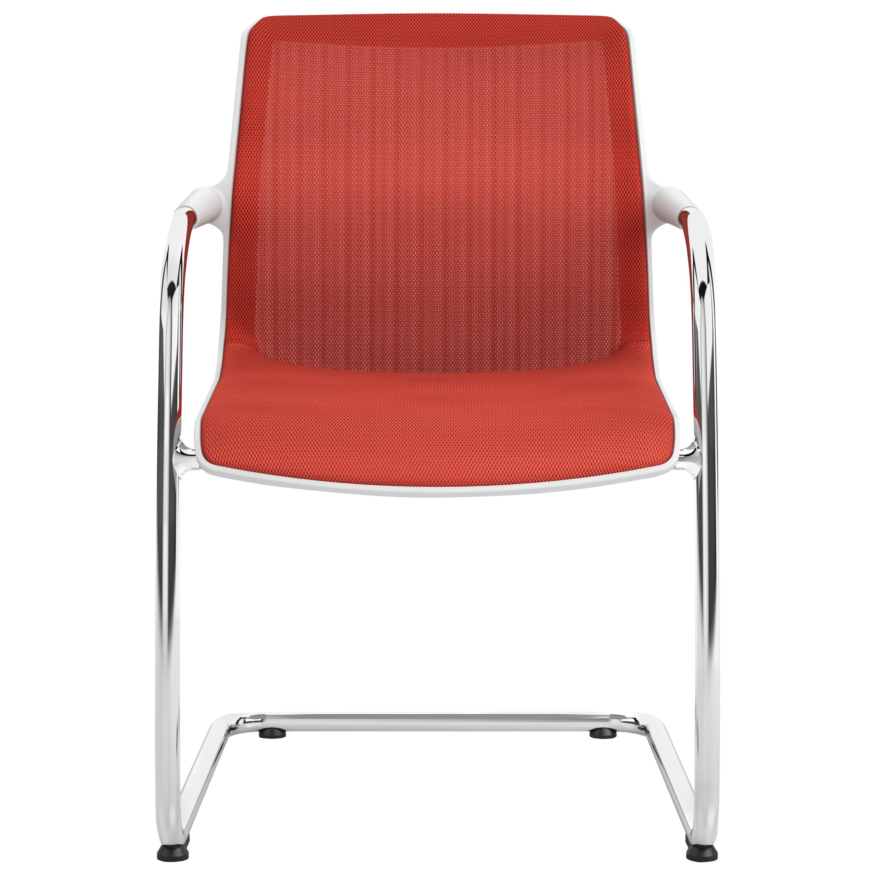 Vitra Unix Cantilever Stackable Chair in Brick Silk Mesh by Antonio Citterio im Angebot