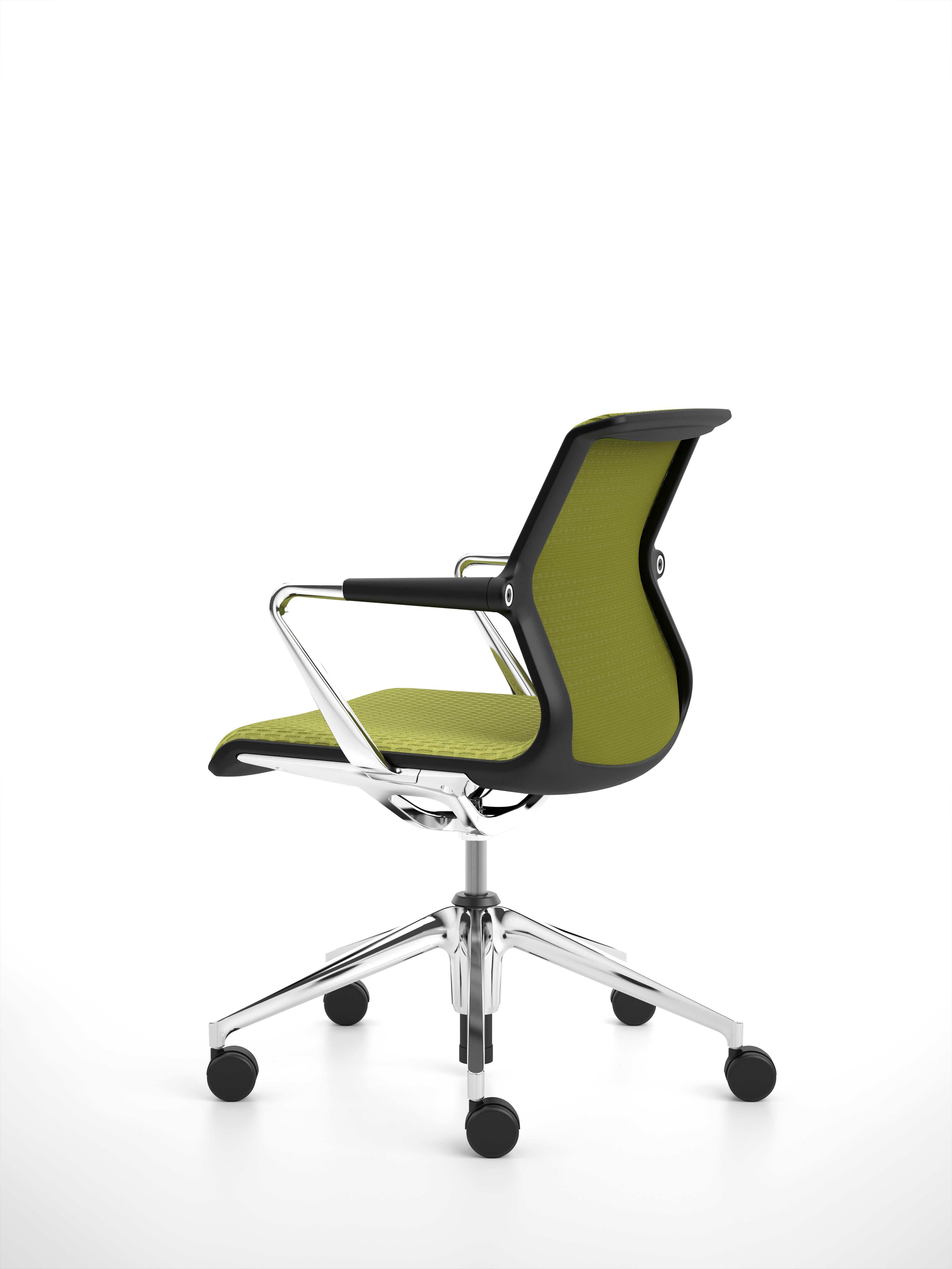 Vitra Unix Five-Star Base Chair in Avocado Diamond Mesh by Antonio Citterio For Sale 2