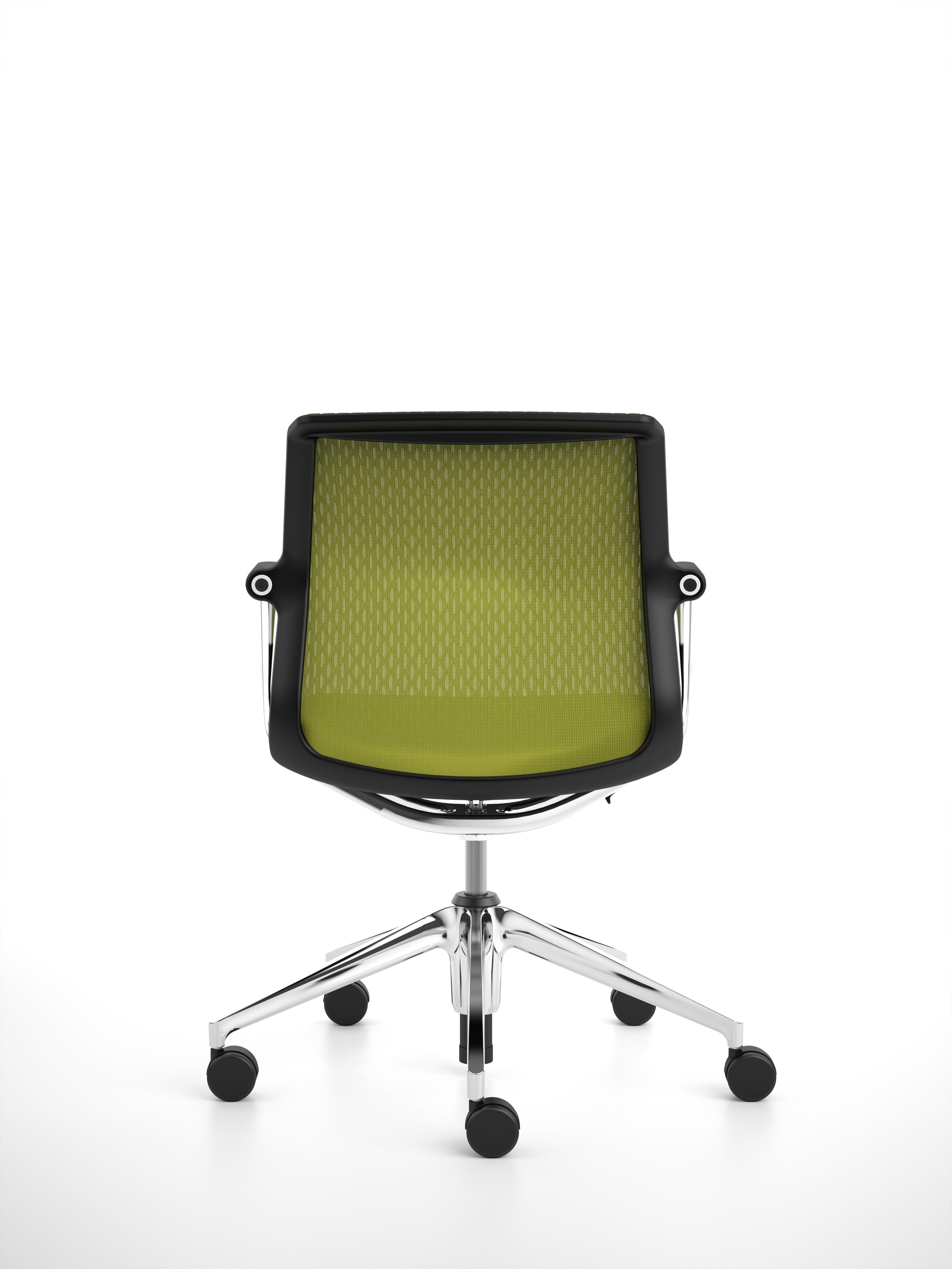 Vitra Unix Five-Star Base Chair in Avocado Diamond Mesh by Antonio Citterio For Sale 3