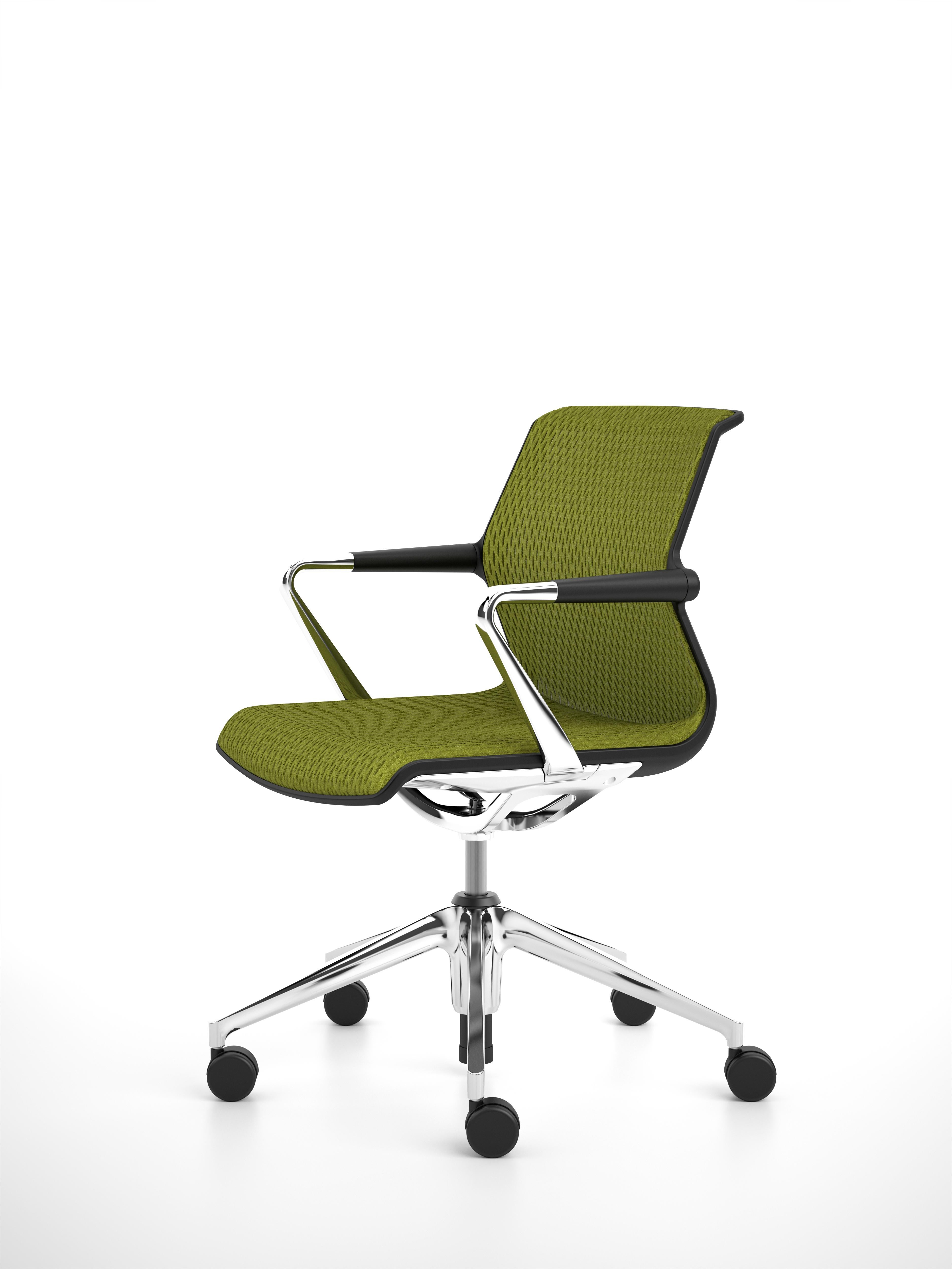 Vitra Unix Five-Star Base Chair in Avocado Diamond Mesh by Antonio Citterio In New Condition For Sale In New York, NY