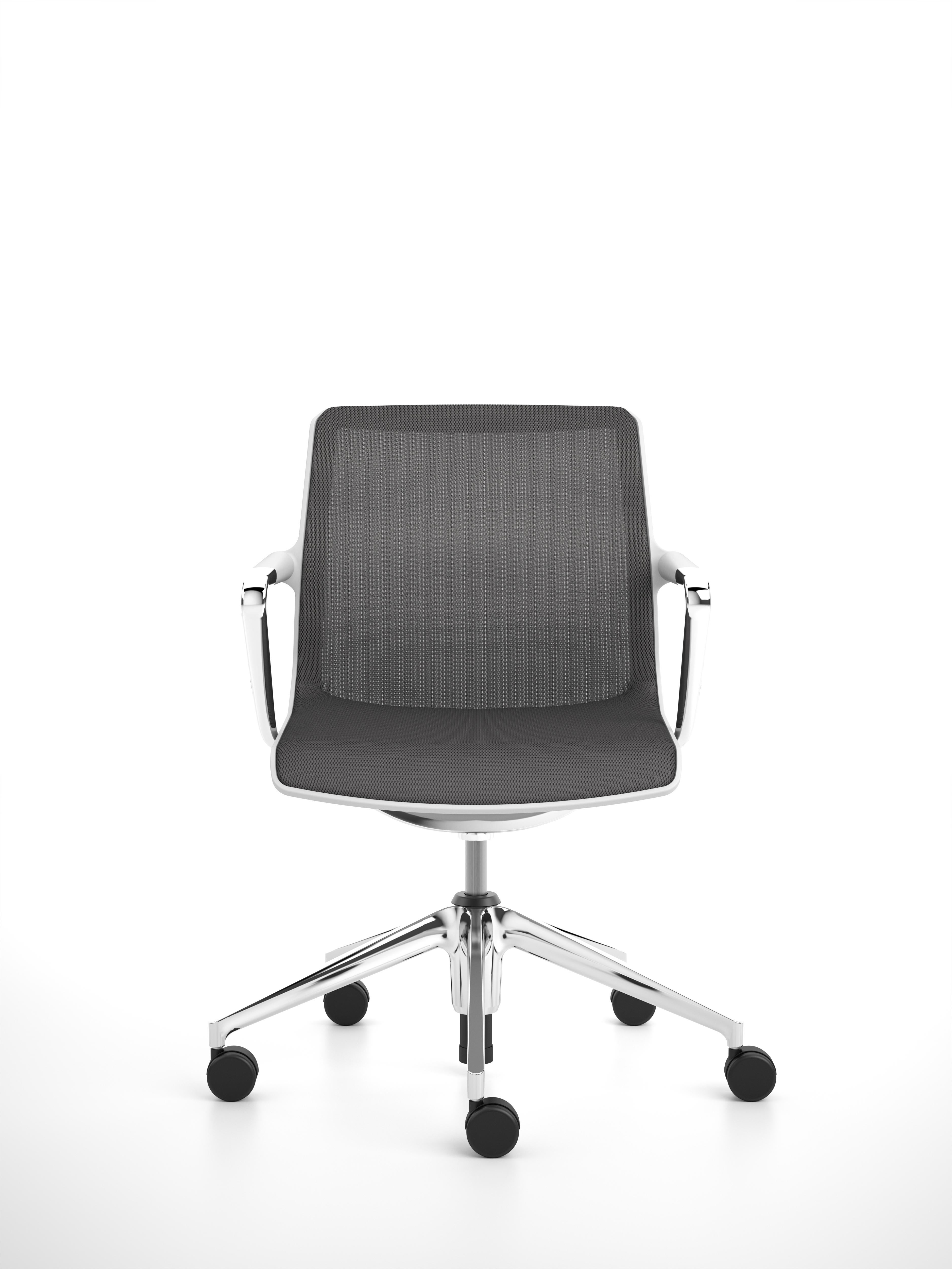 These items are currently only available in the United States.

The Unix chair by Antonio Citterio is available with a sturdy five-star base on castors, ideal for studio offices and informal office areas. The height-adjustable, swivel chair comes